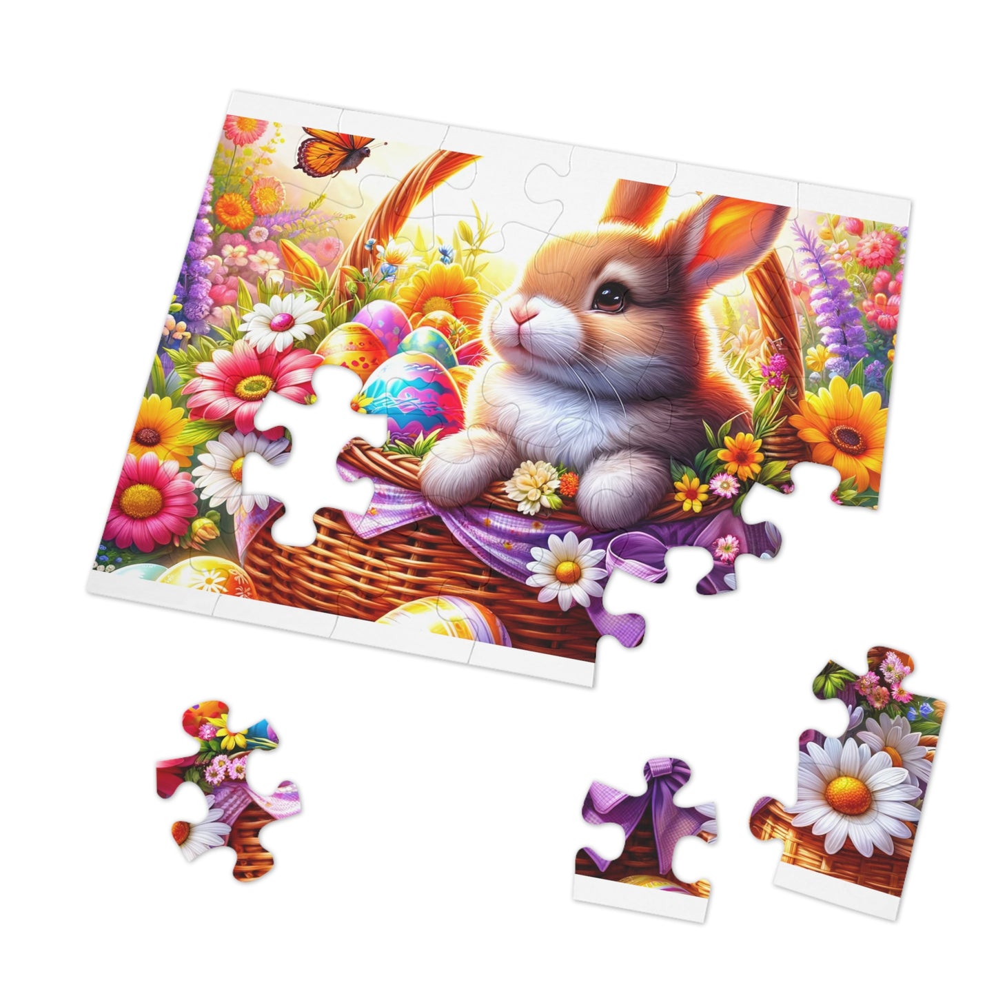 Puzzle, Easter, Rabbit, Personalised/Non-Personalised (30, 110, 252, 500,1000-Piece) awd-617