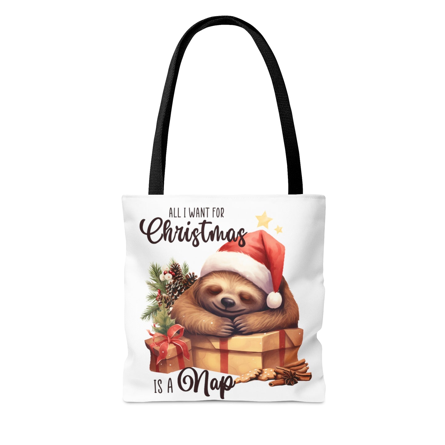 Tote Bag, Christmas, Sloth, Personalised/Non-Personalised Tote bag