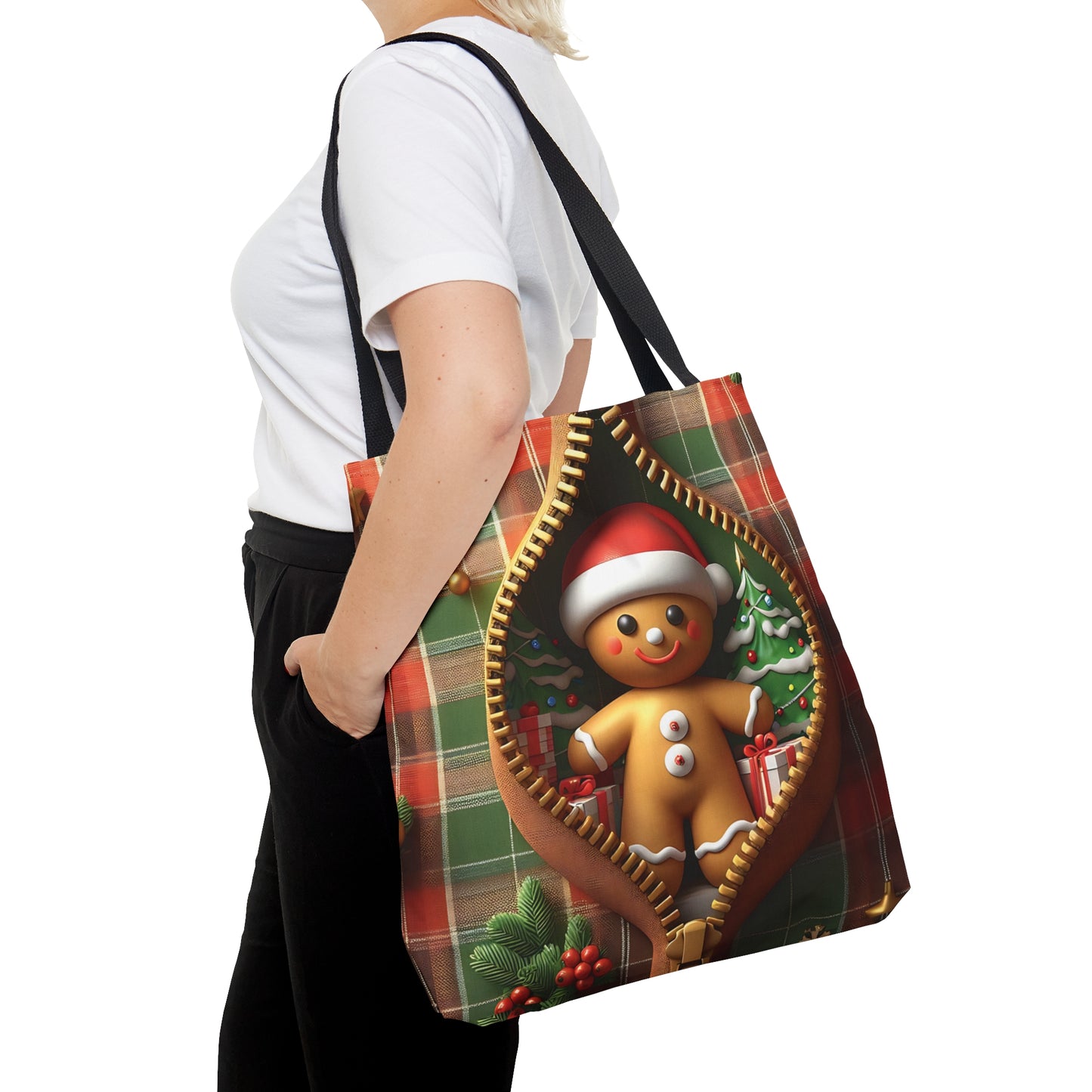 Tote Bag, Christmas, Gingerbread Man