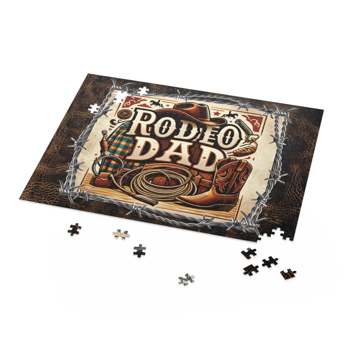 Puzzle, Western, Rodeo Dad  (120, 252, 500-Piece) awd-610