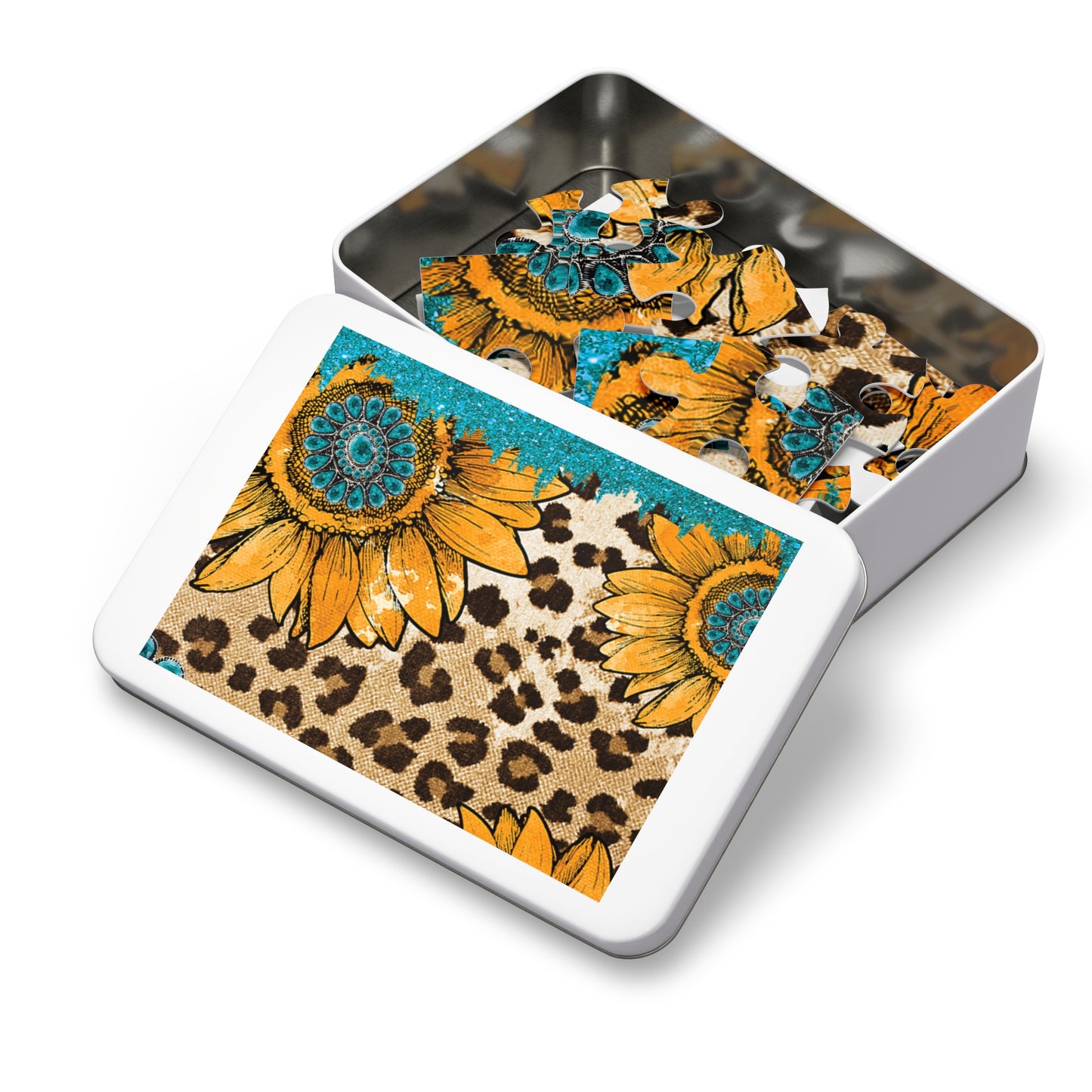 Puzzle, Western, Sunflowers, Personalised/Non-Personalised (30, 110, 252, 500,1000-Piece) awd-604