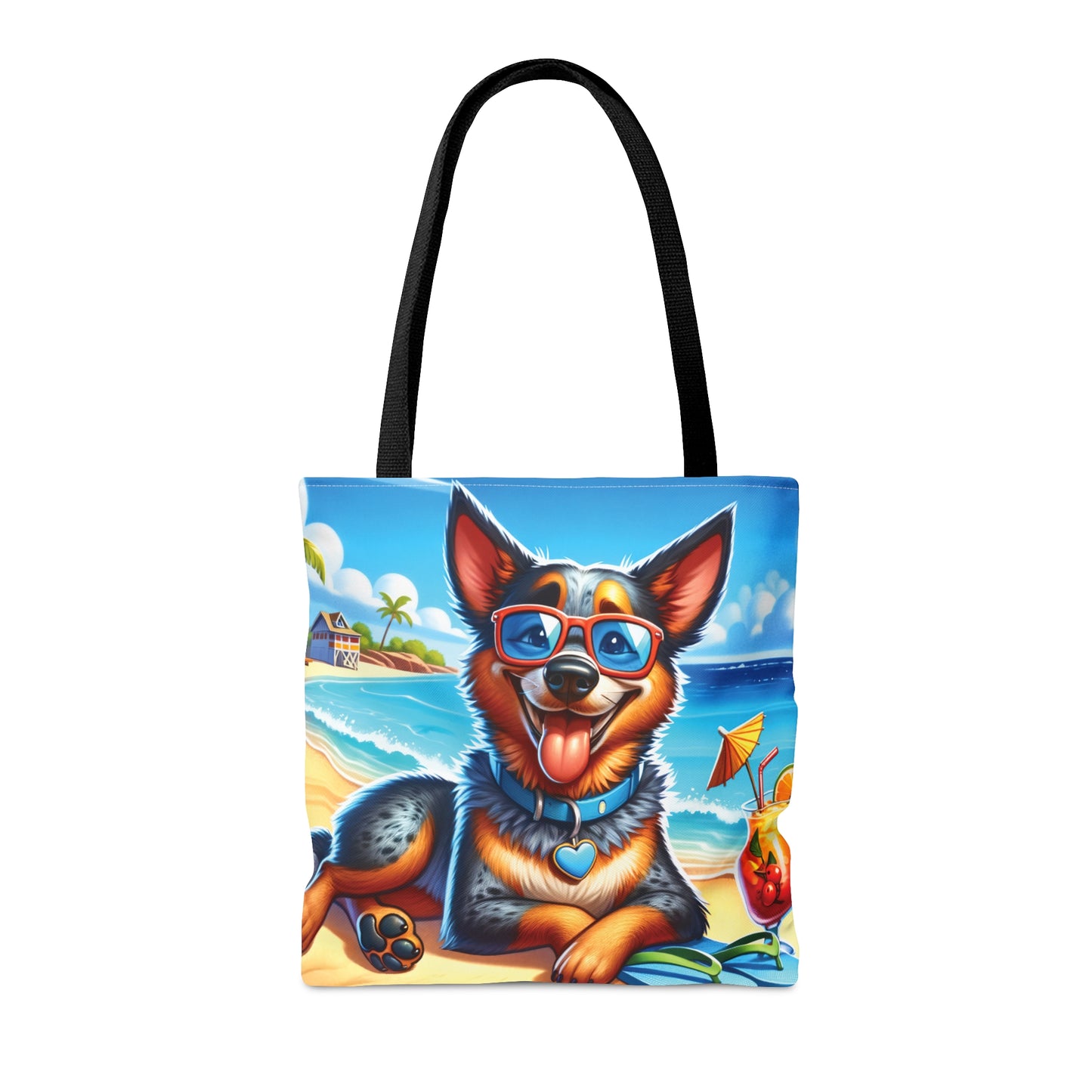 Tote Bag, Dog on Beach, Australian Cattle Dog, Tote bag, awd-1114