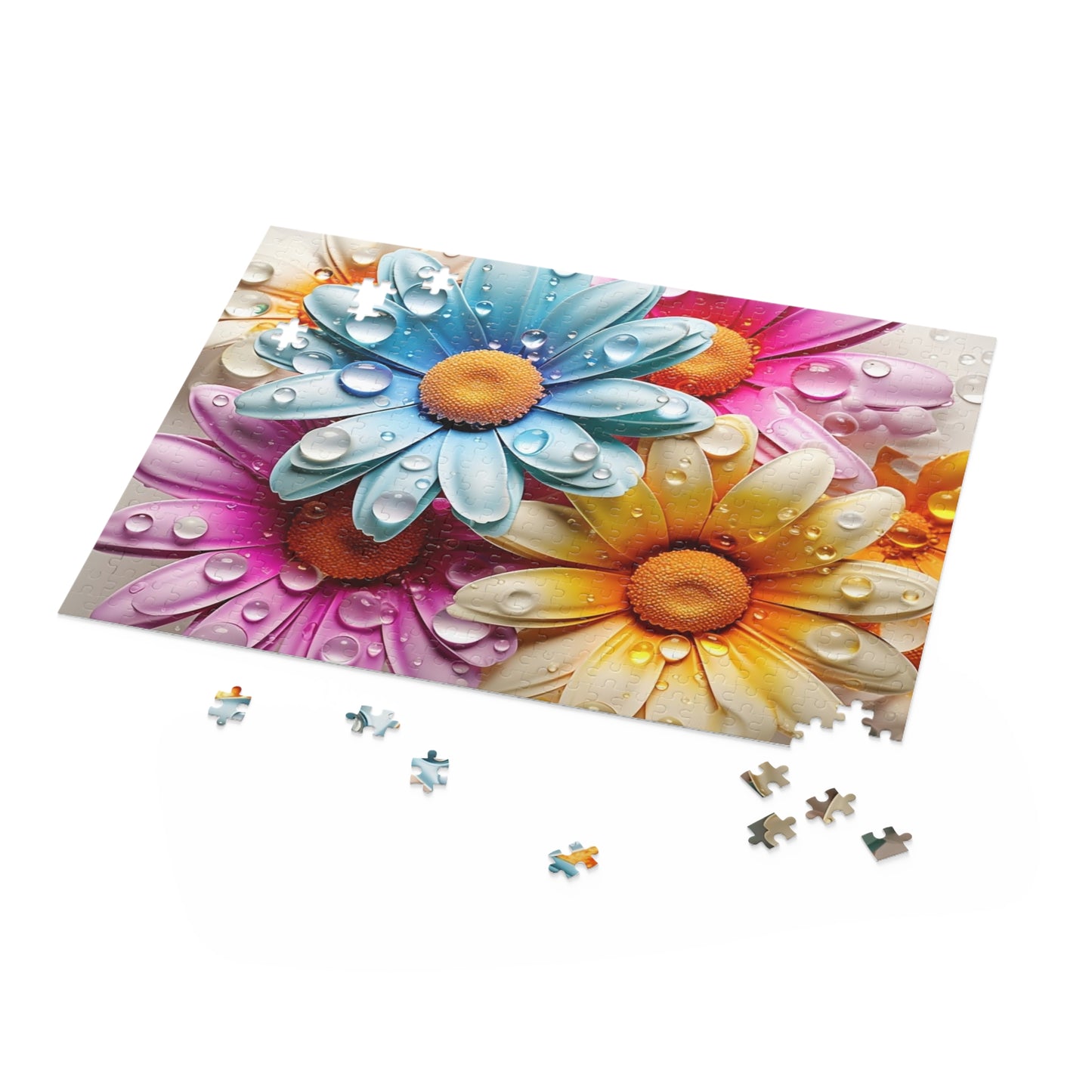 Personalised/Non-Personalised Puzzle, Floral (120, 252, 500-Piece)