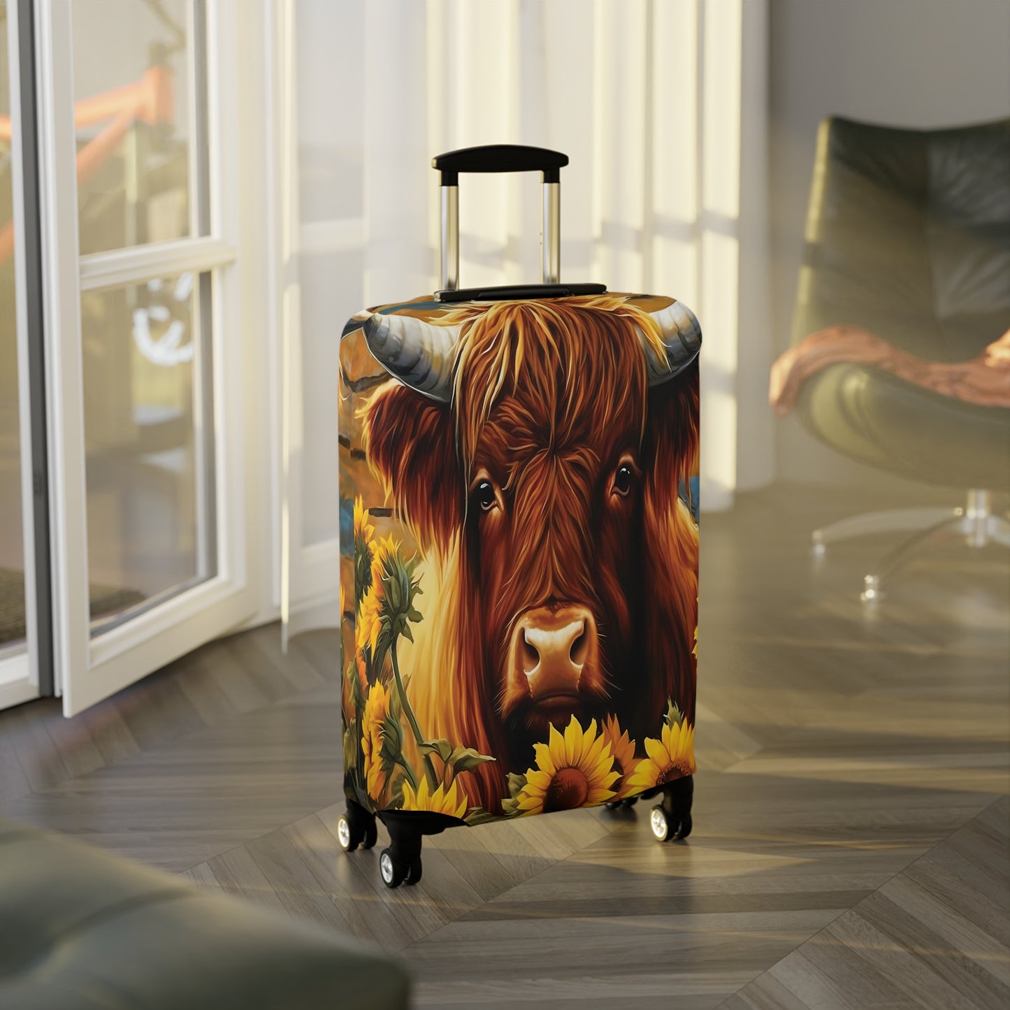 Luggage Cover, Highland Cow, awd-033