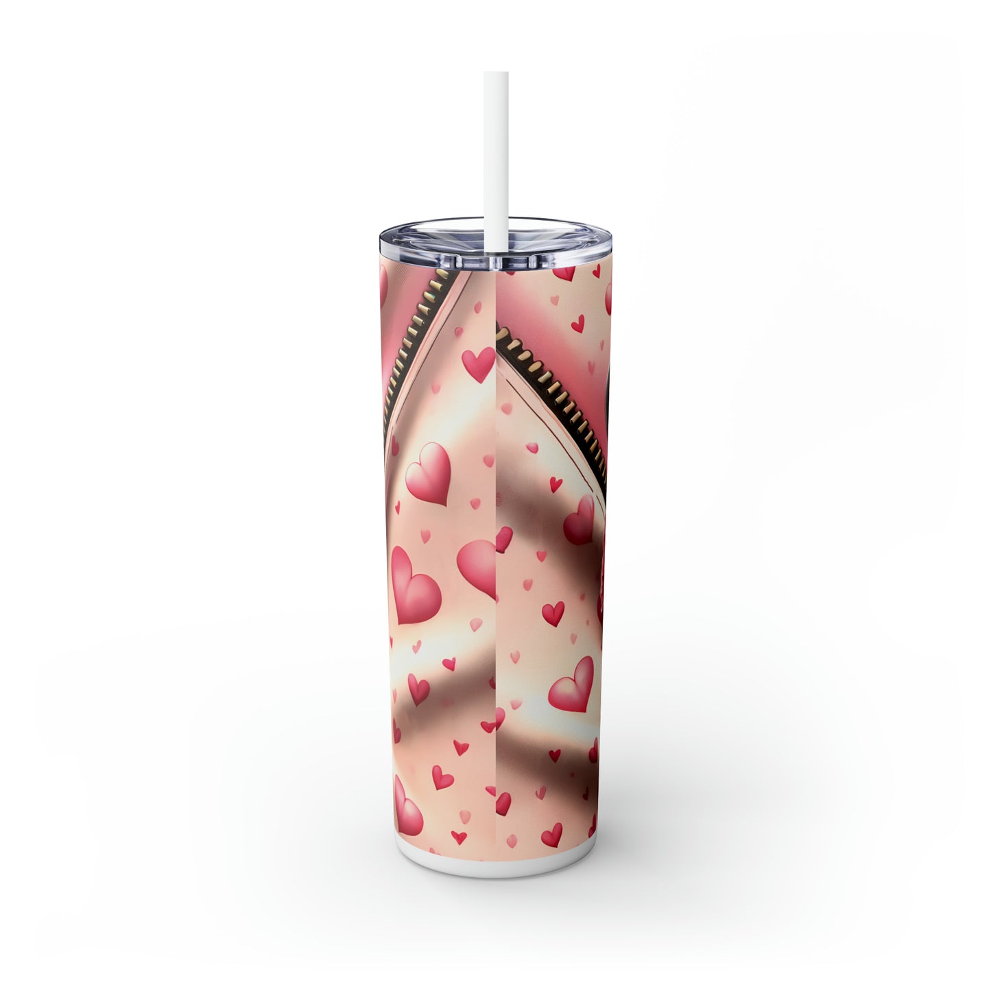 Skinny Tumbler with Straw, 20oz, Dog, Valentines Day, awd-864