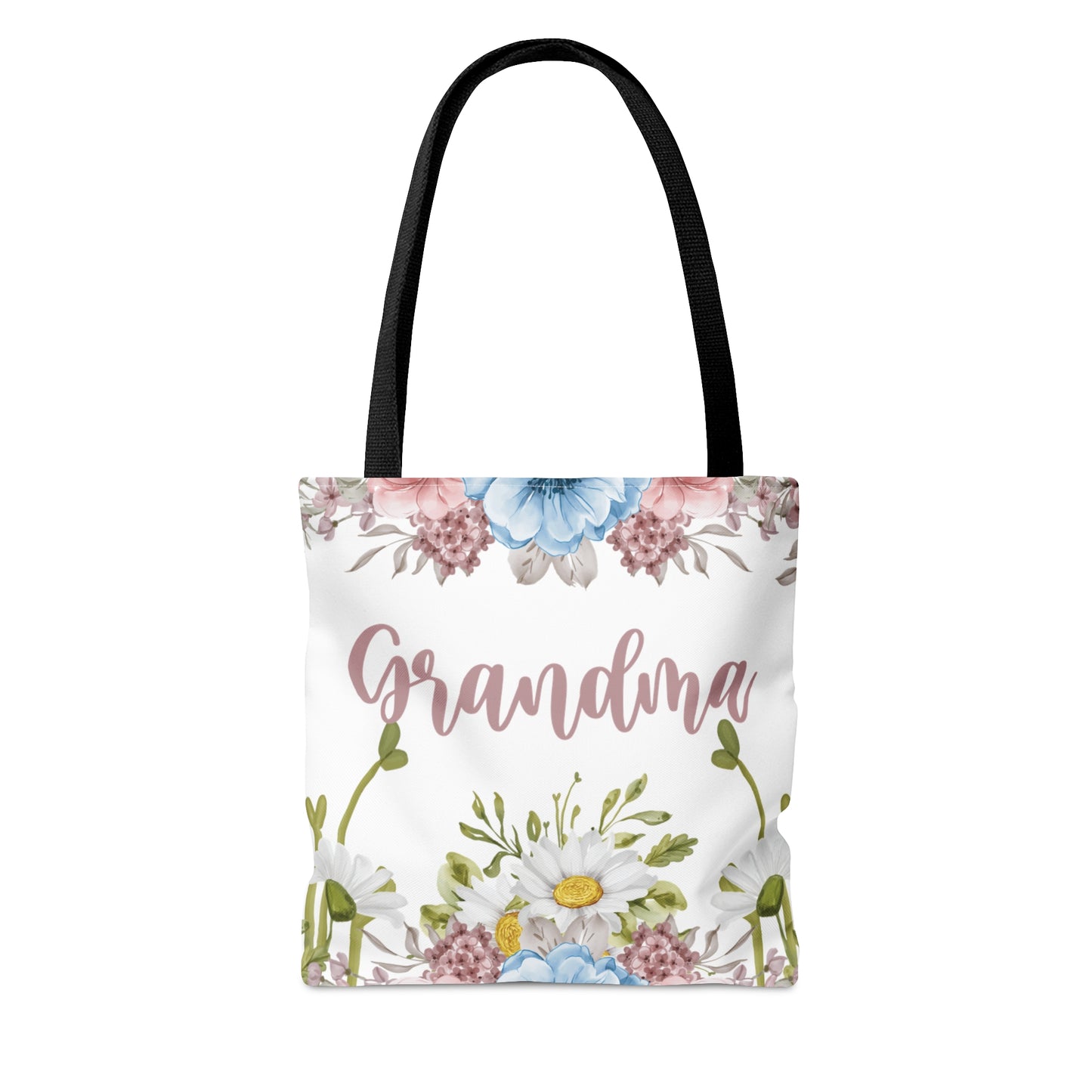 Personalised/Non-Personalised Tote Bag, Floral, Grandma, Tote bag