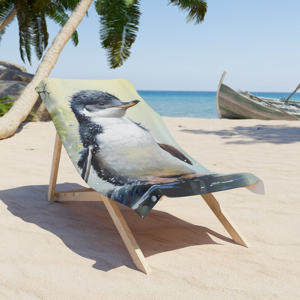 Beach Towel, Australian Animals, Penquin, Polycotton Towel, 2 sizes Available
