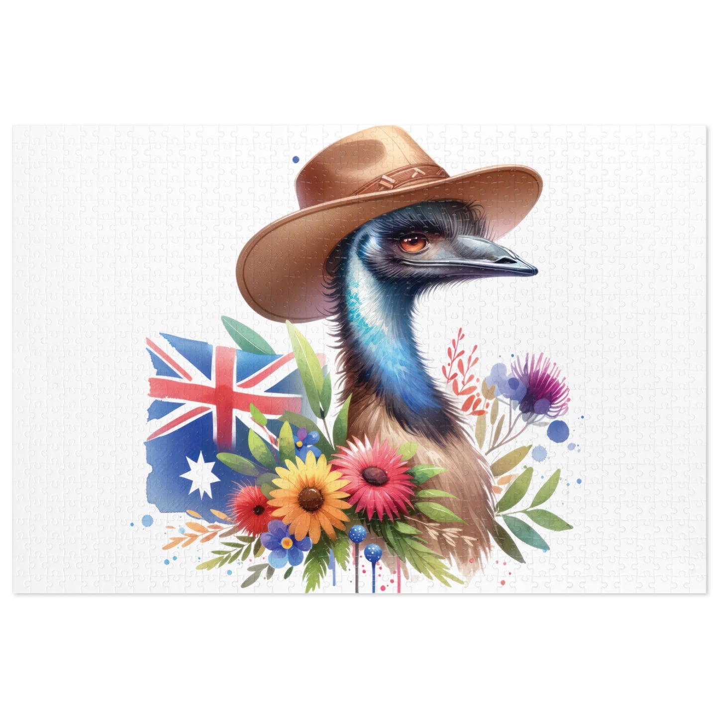 Jigsaw Puzzle in Tin, Australian Animals, Emu, Personalised/Non-Personalised, awd-1321 (30, 110, 252, 500,1000-Piece)