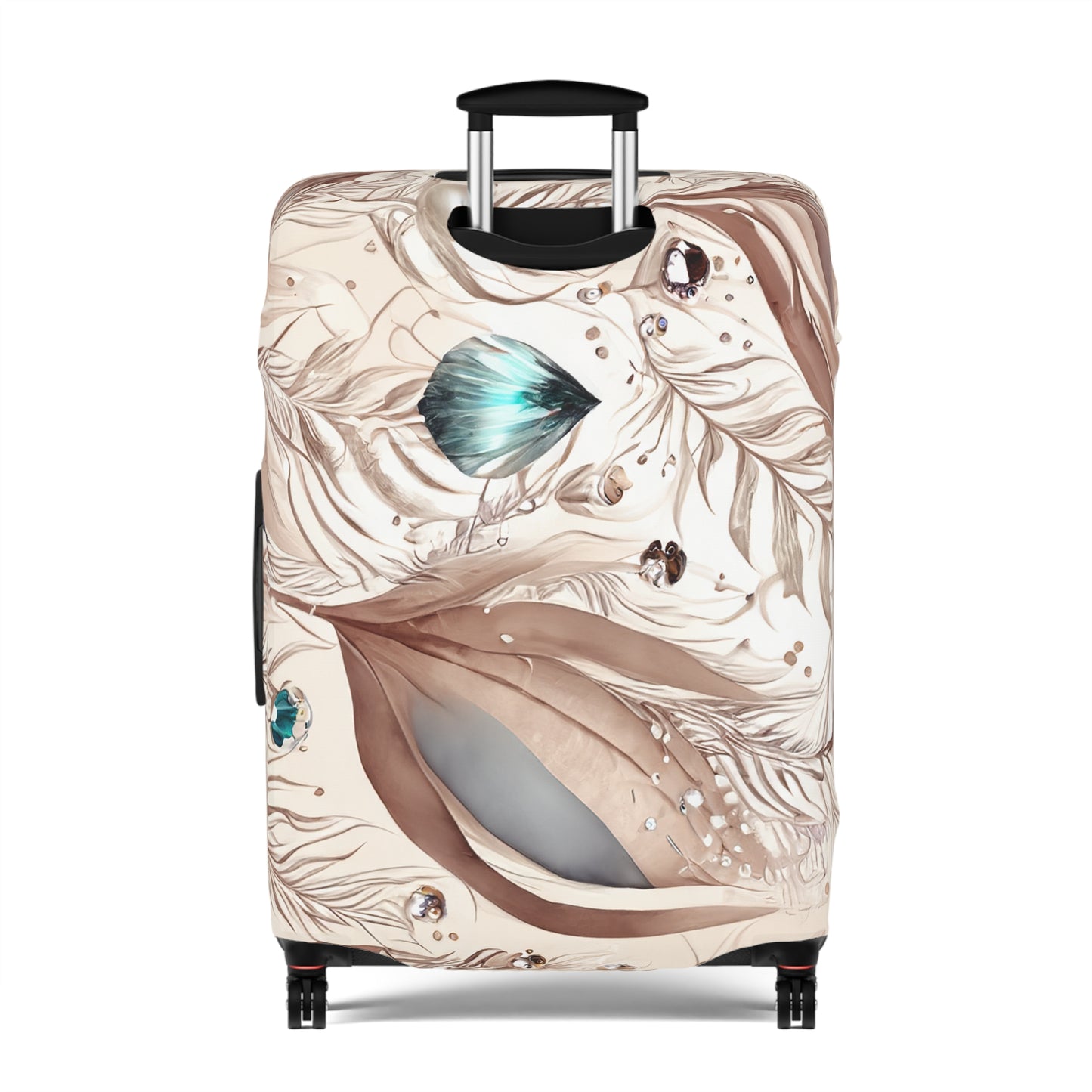 Luggage Cover, Beige Floral