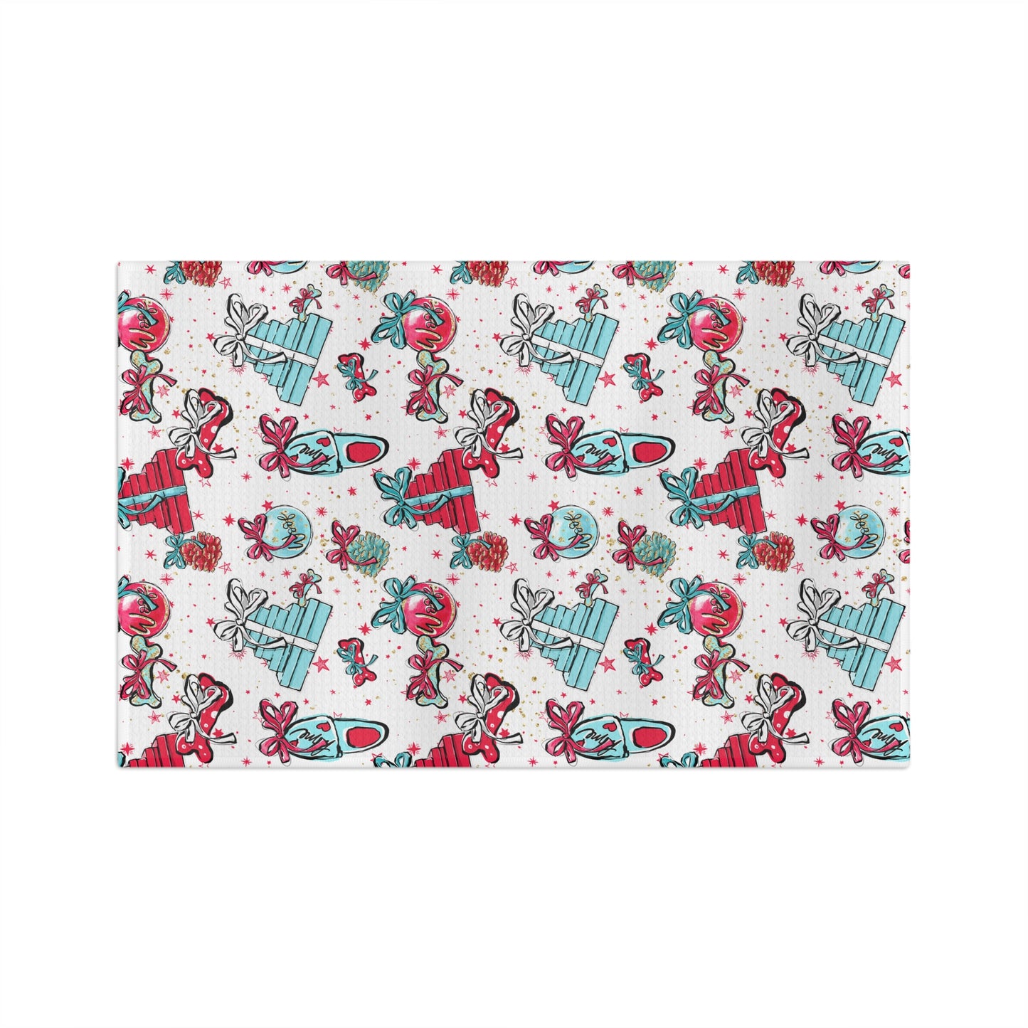 Microfiber Tea Towel Doggie Christmas