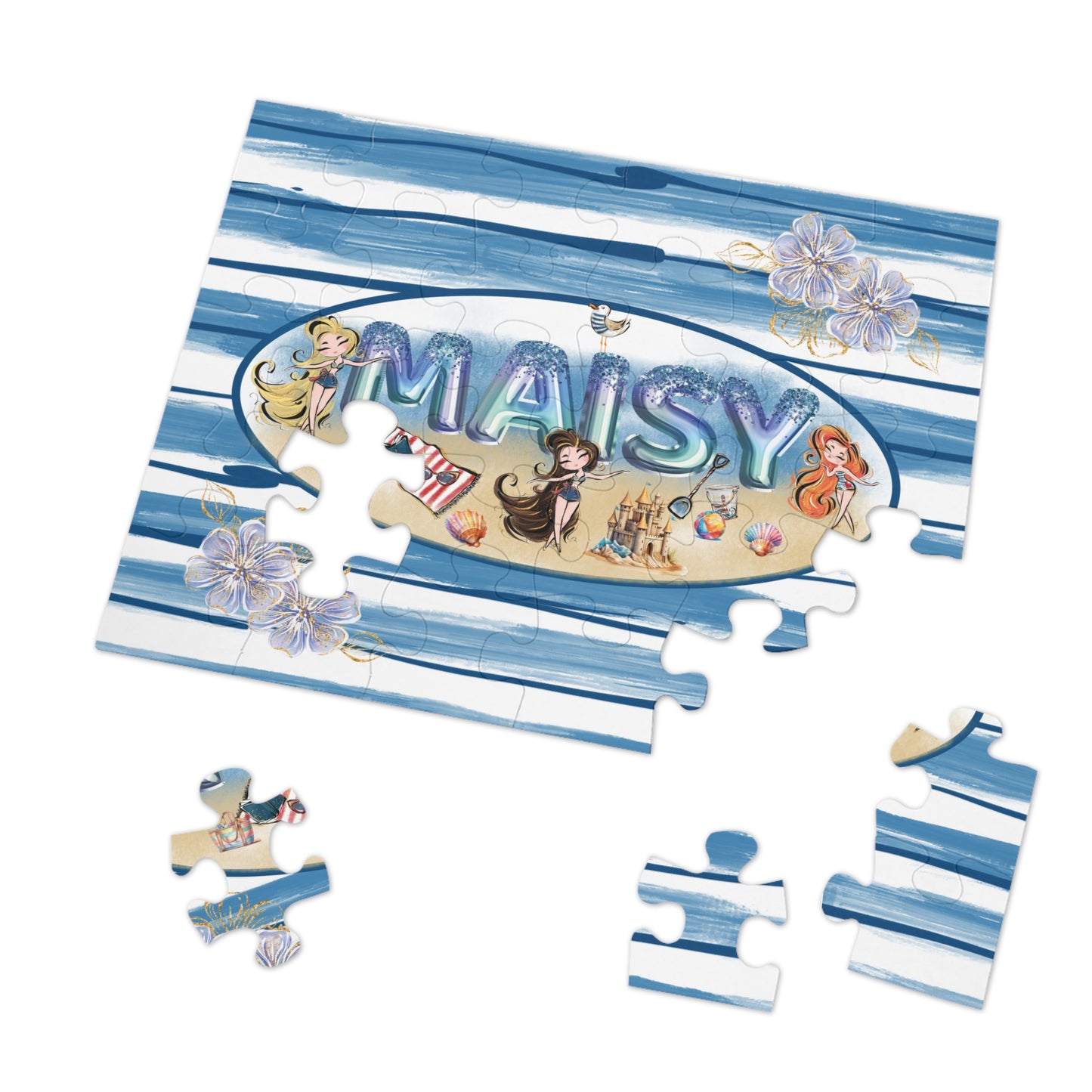 Puzzle, Beach Party, Personalised/Non-Personalised (30, 110, 252, 500,1000-Piece)