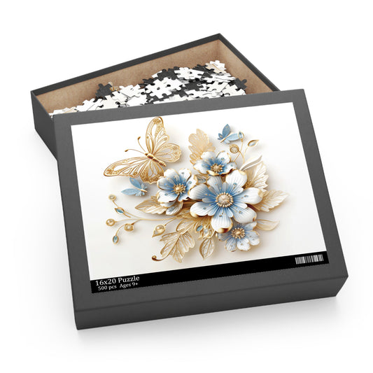 Personalised/Non-Personalised Puzzle, Floral (120, 252, 500-Piece)