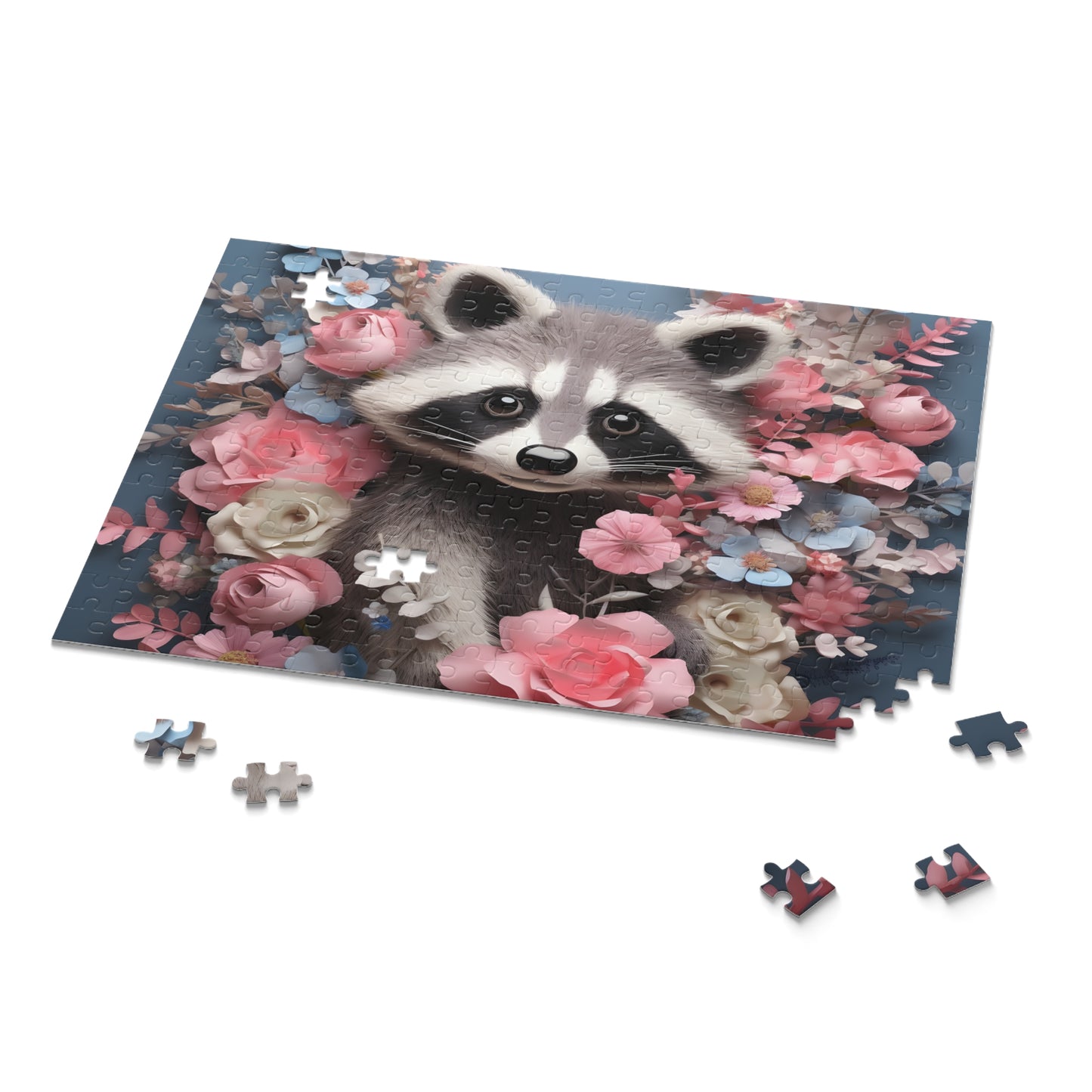 Personalised/Non-Personalised Puzzle, Racoon (120, 252, 500-Piece)