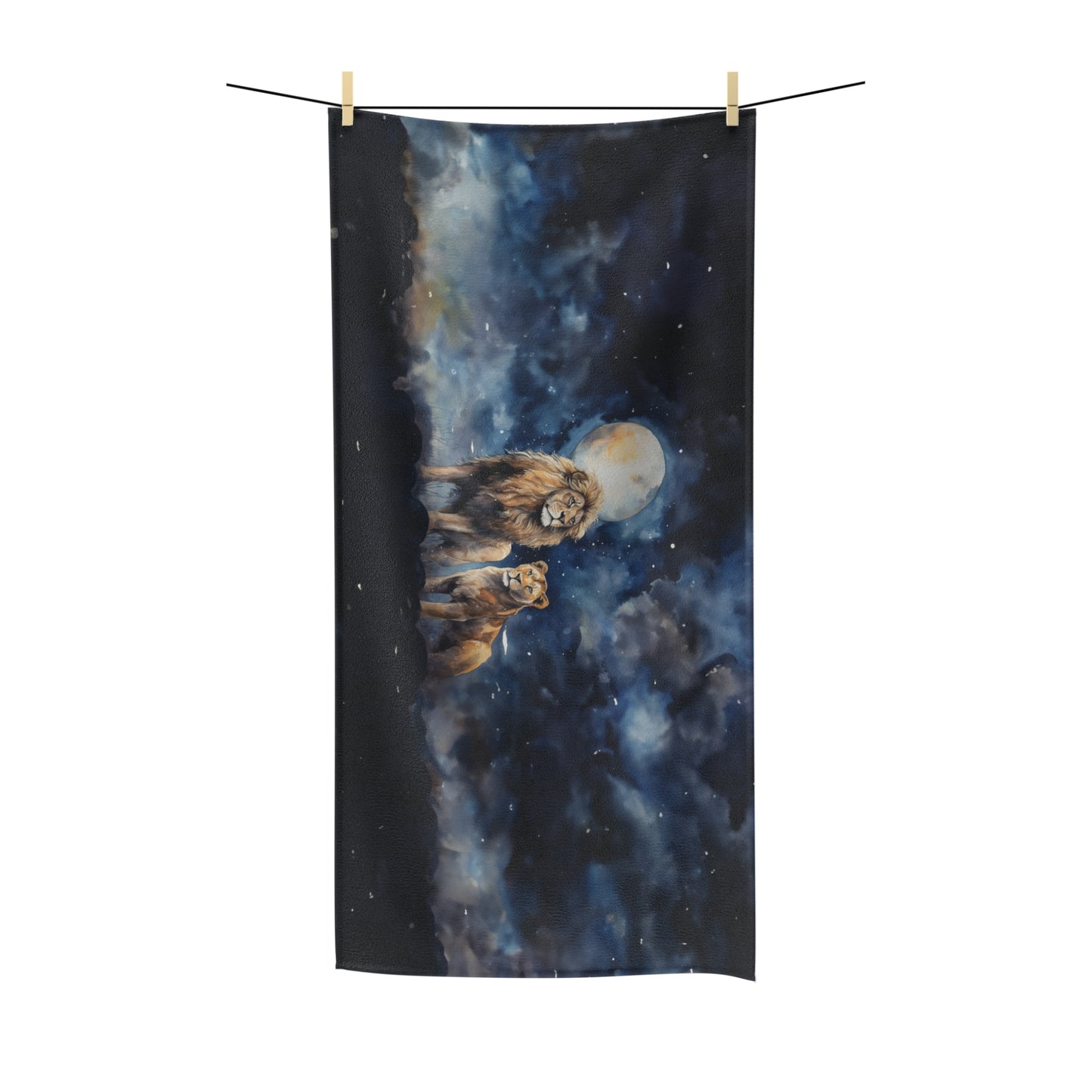 Beach Towel, Lions, Polycotton Towel