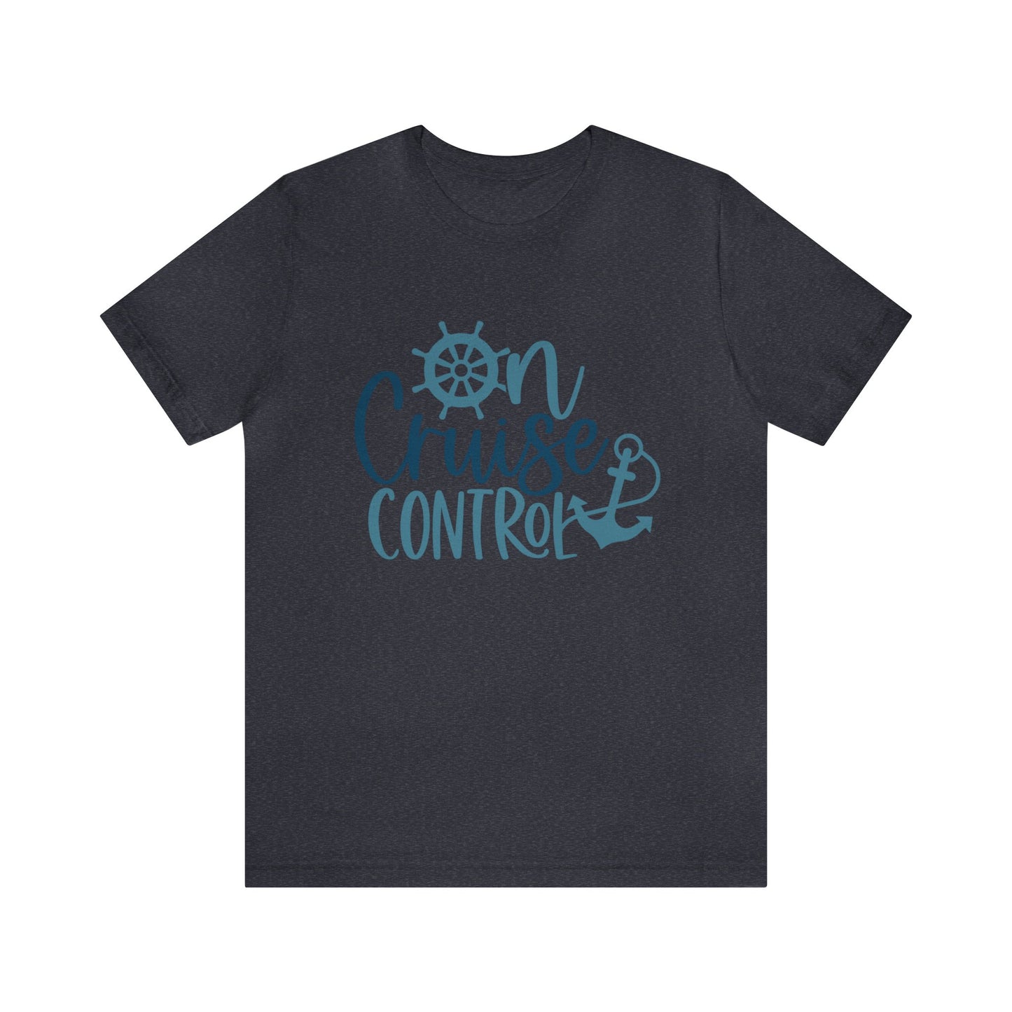 Unisex Jersey Short Sleeve Tee, Cruise Tee, Wheel On Cruise Control, 100% Cotton, Light Fabric 142 g/m²