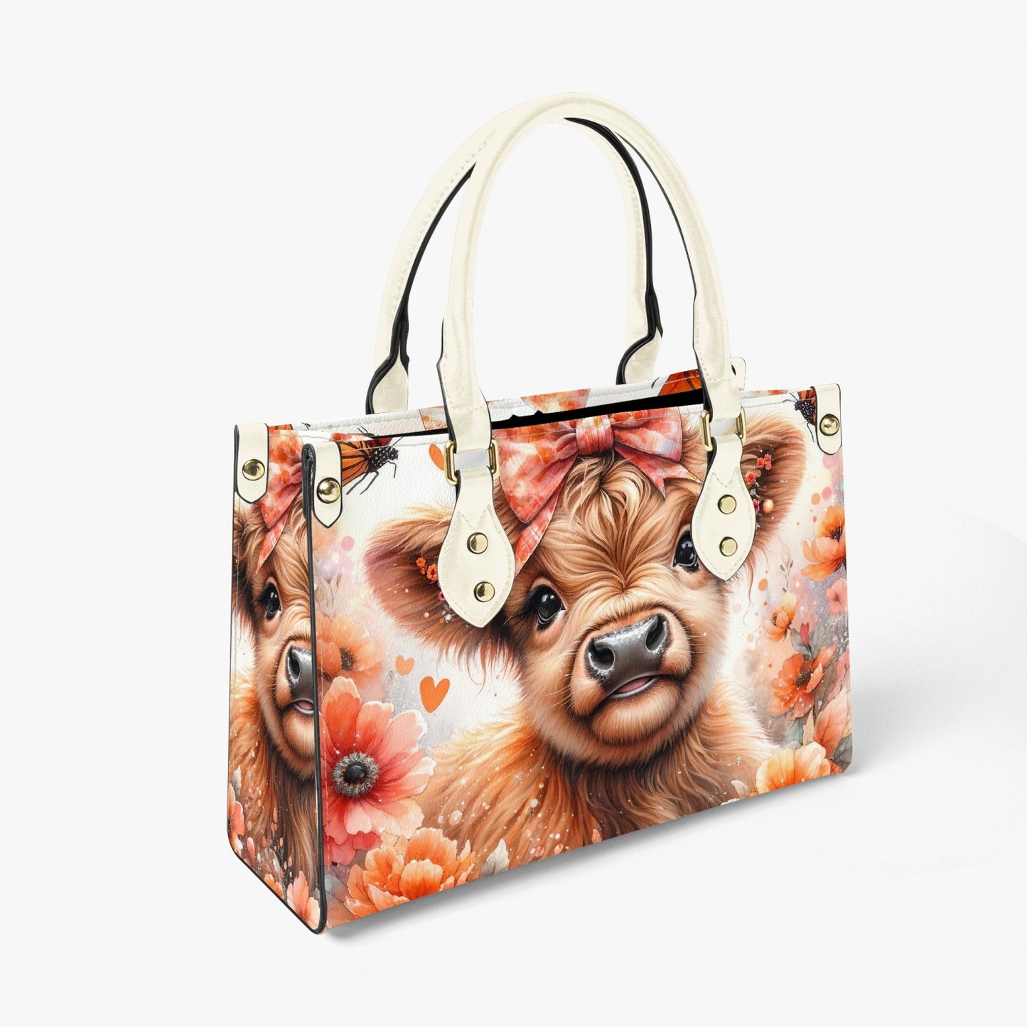 Women's Tote Bag - Long Strap - Highland Cow