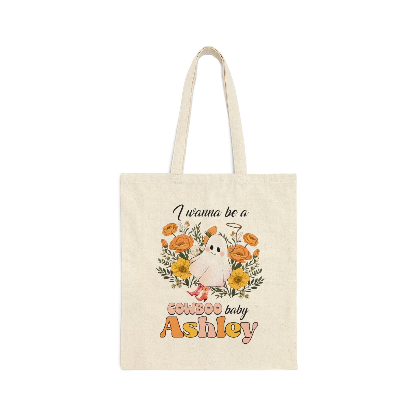 Cotton Canvas Tote Bag, Personalized Trick or Treat Bag, Personalised Halloween Bag, Halloween Tote, Kids Halloween Bag, Trick-or-Treat Bag