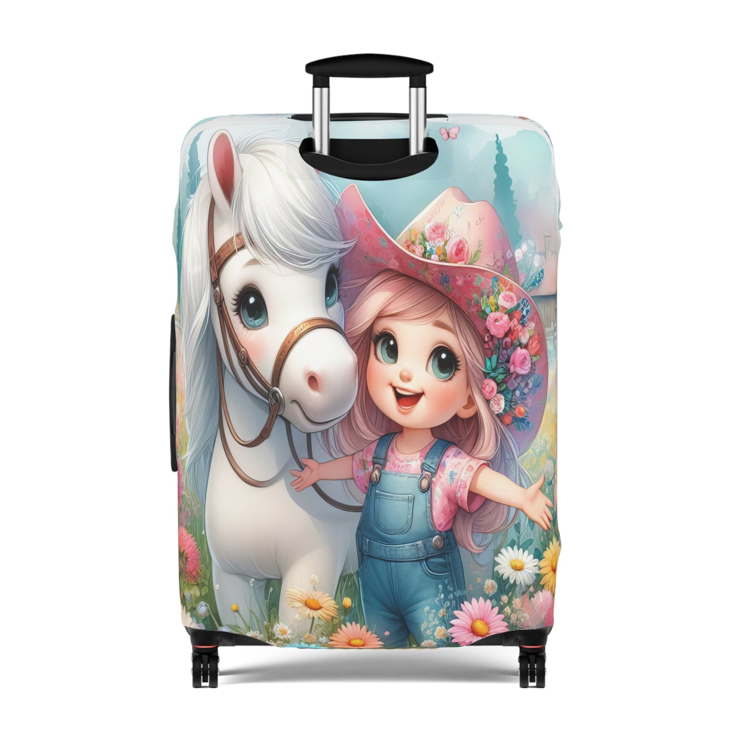 Luggage Cover, Just a Girl who Loves Horses, awd-3070