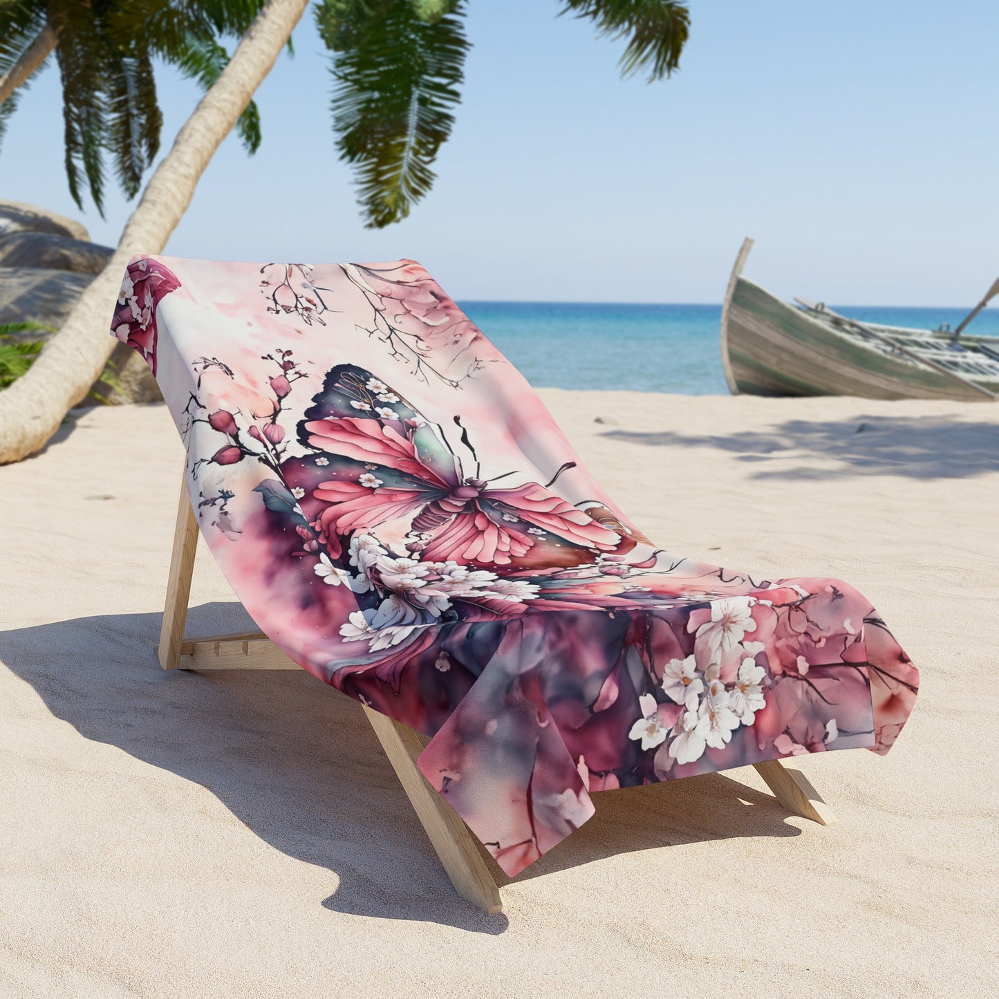 Beach Towel, Butterfly Dreams, Polycotton Towel, 2 sizes Available