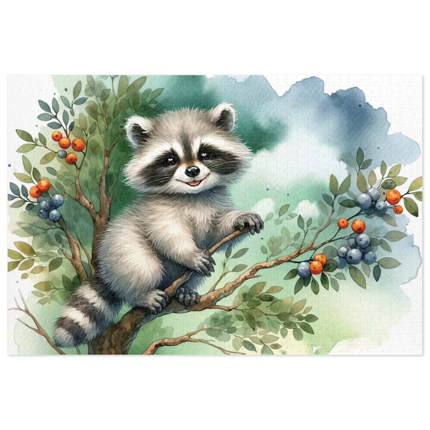 Jigsaw Puzzle, Racoon, Personalised/Non-Personalised (30, 110, 252, 500,1000-Piece)