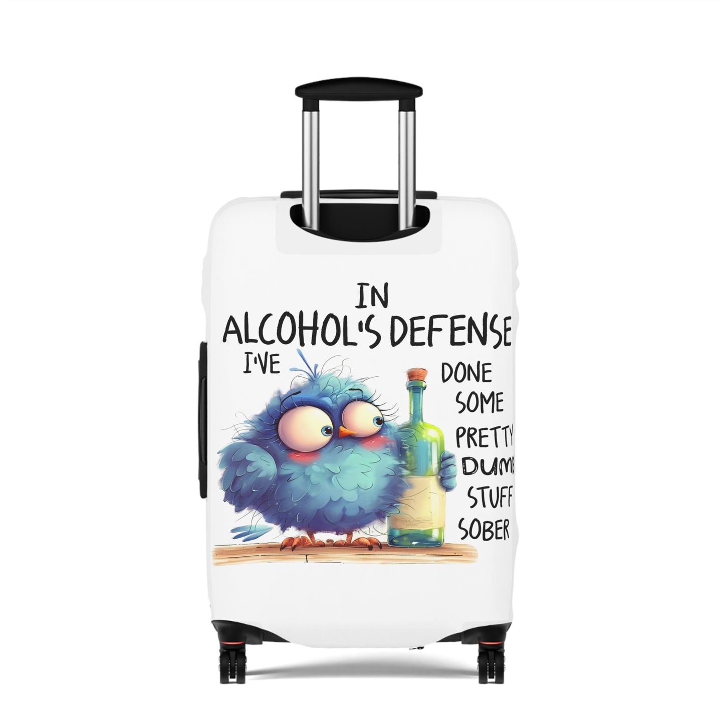 Luggage Cover, Bird, In Alcohol's Defense, awd-4007