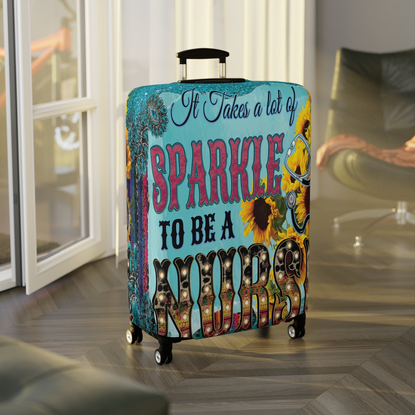 Luggage Cover, It takes a lot of sparkle to be a Nurse, awd-037