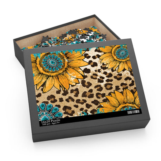 Puzzle, Western, Sunflowers  (120, 252, 500-Piece) awd-604