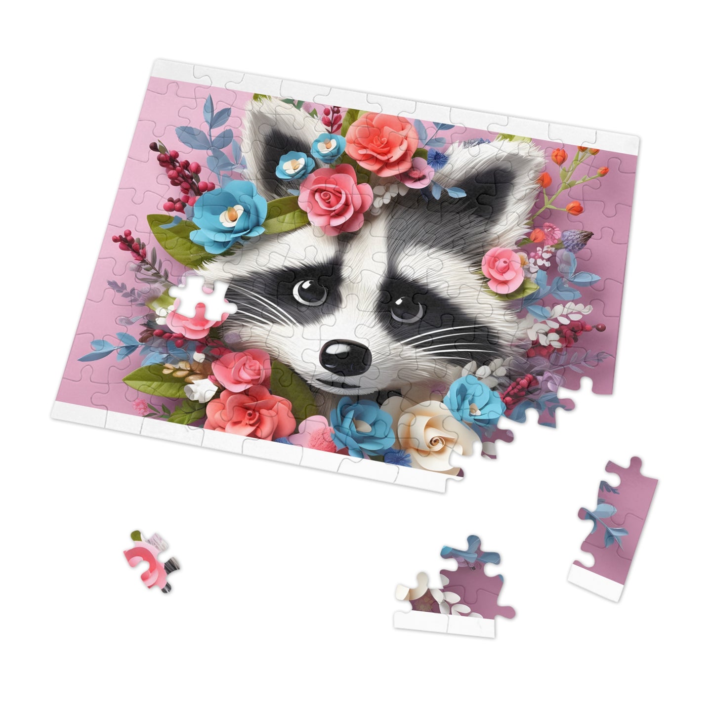 Jigsaw Puzzle, Racoon, Personalised/Non-Personalised (30, 110, 252, 500,1000-Piece)