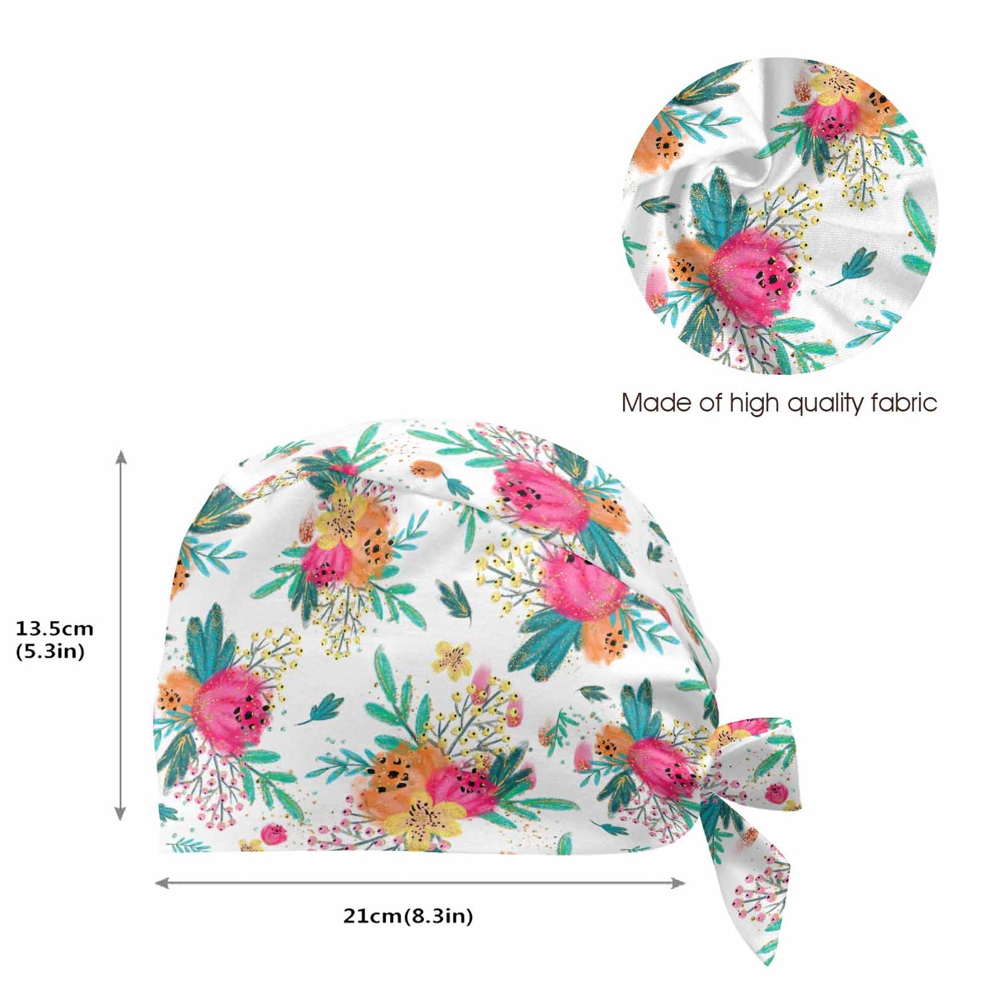 Nurse Scrub Cap Australian Floral  Scrub Cap