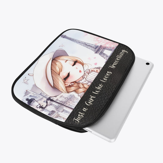 Tablet Sleeve - Just a Girl Who Loves Travelling