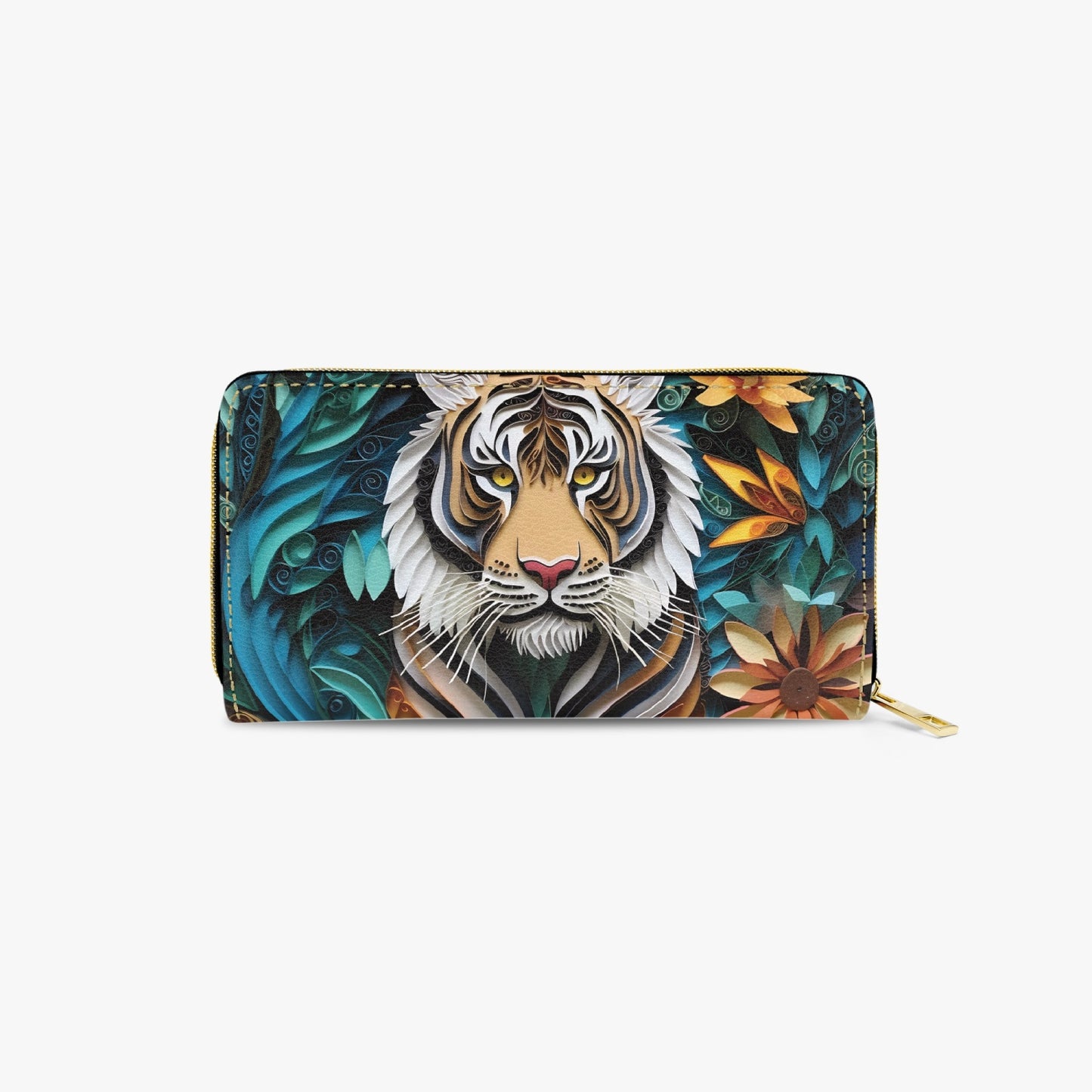 Long Type Zipper Purse - Tiger