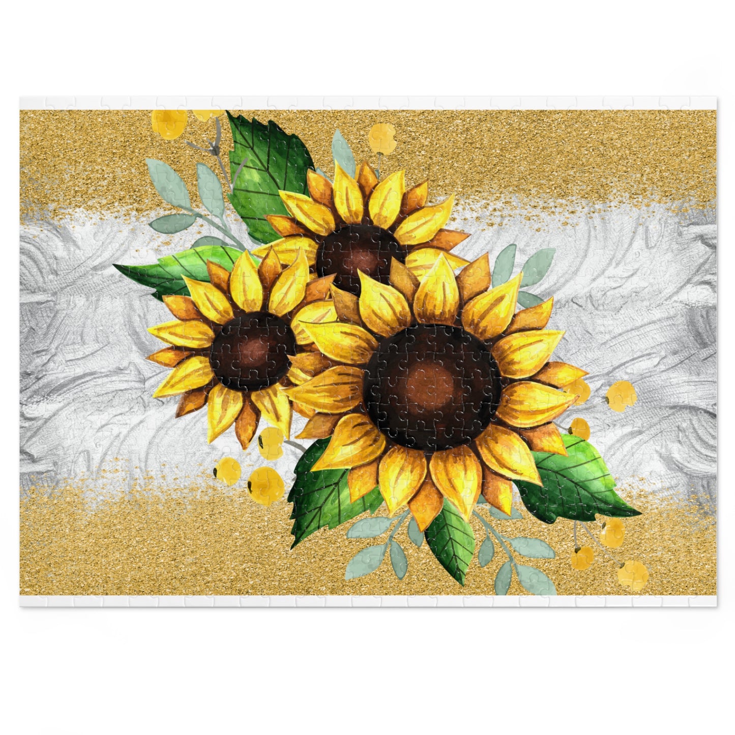 Jigsaw Puzzle, Sunflower, Personalised/Non-Personalised (30, 110, 252, 500,1000-Piece)