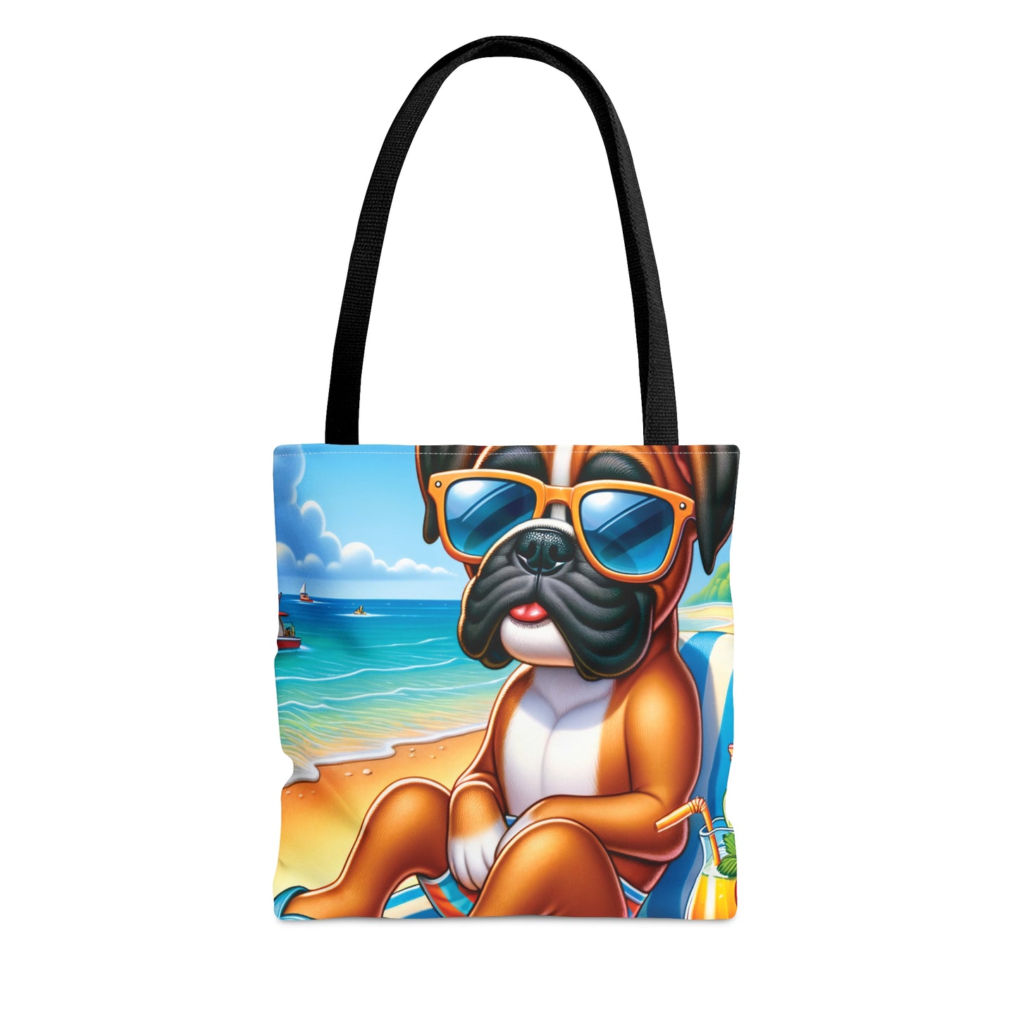 Tote Bag, Dog on Beach, Boxer, Tote bag,  awd-1102