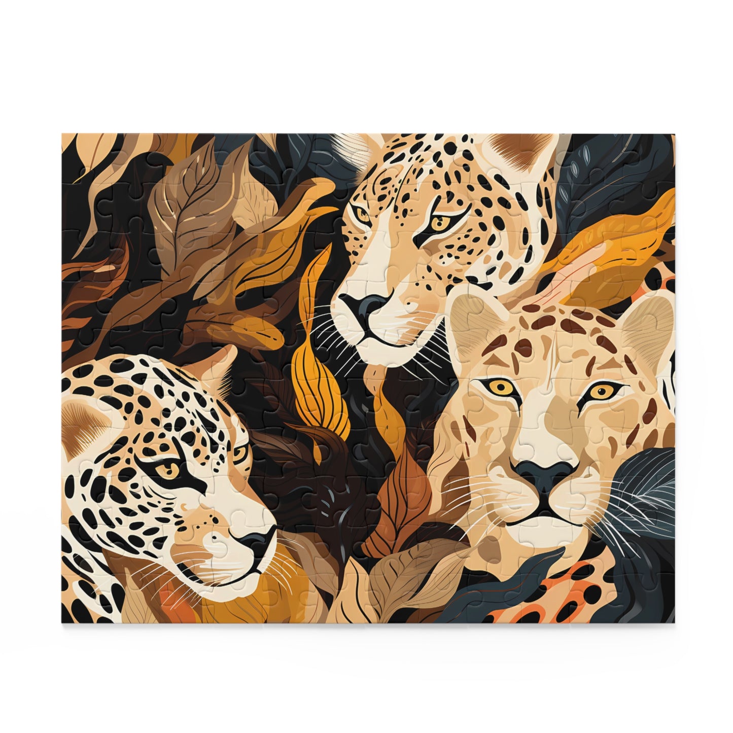 Personalised/Non-Personalised Puzzle, Leopard (120, 252, 500-Piece)