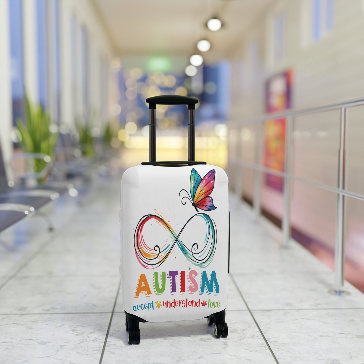 Luggage Cover, Autism, Accept, Understand, Love, awd-1074