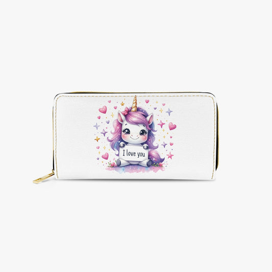 Long Type Zipper Purse - Unicorn