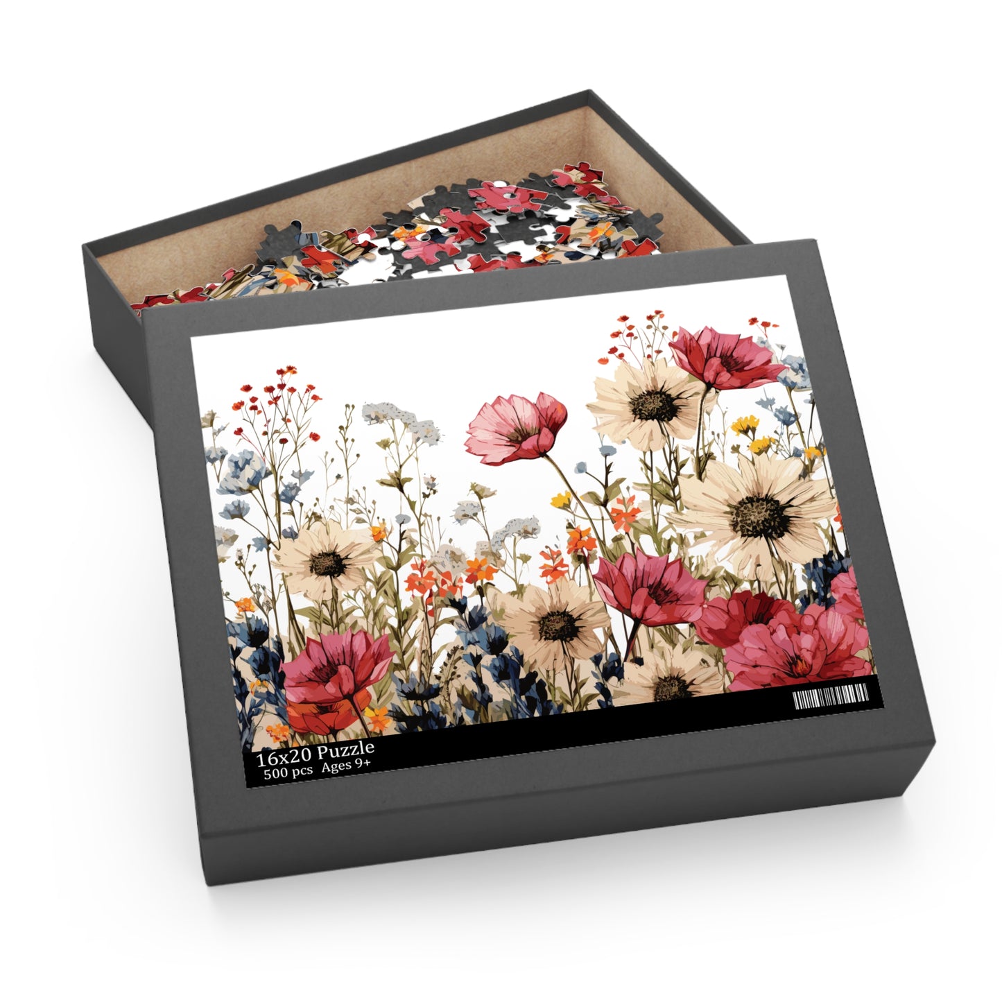 Personalised/Non-Personalised Puzzle, Floral (120, 252, 500-Piece)