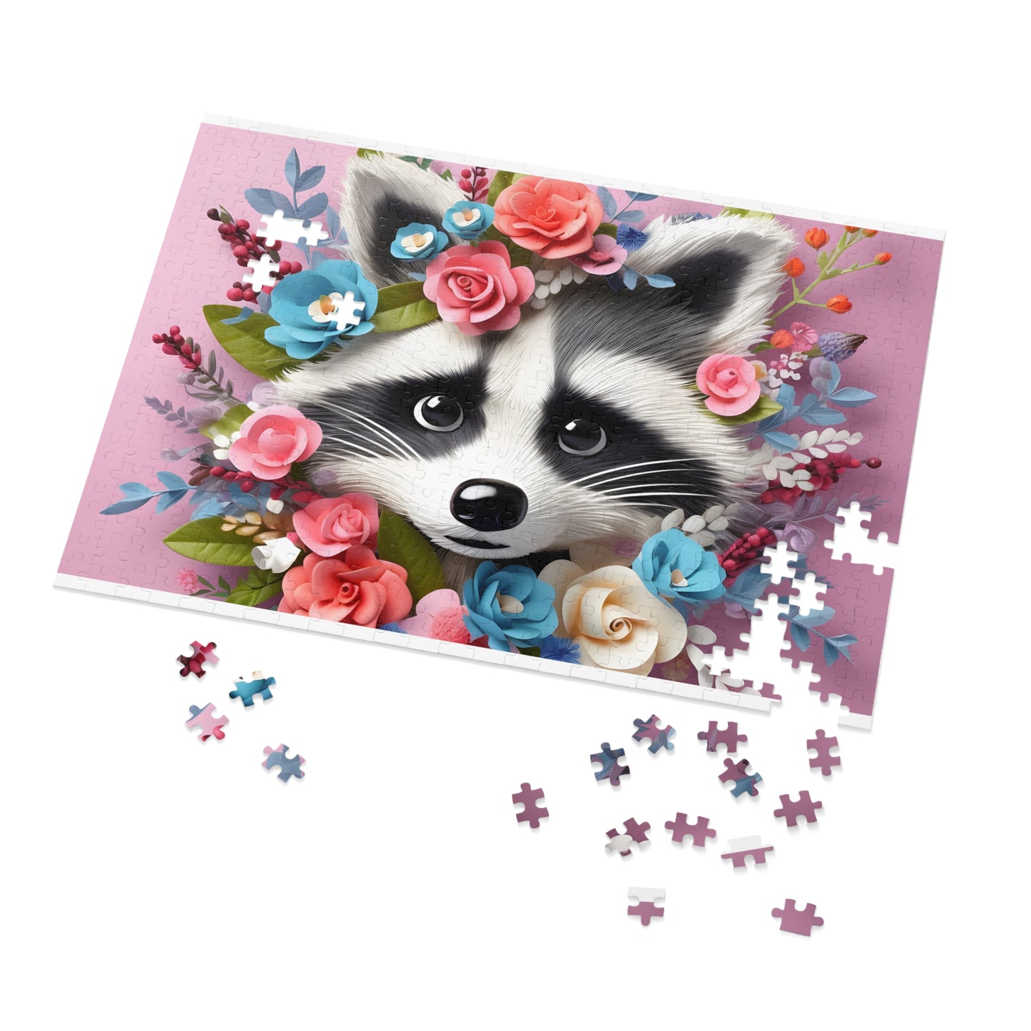 Jigsaw Puzzle, Racoon, Personalised/Non-Personalised (30, 110, 252, 500,1000-Piece)