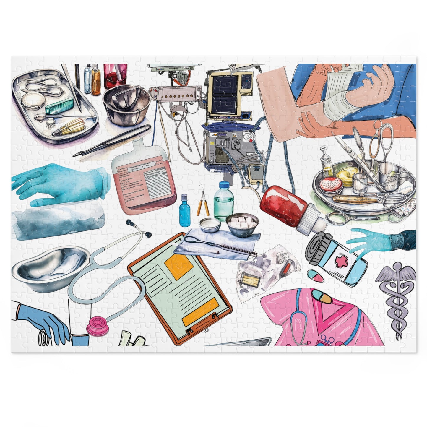 Jigsaw Puzzle, Wound Care Nurse, Personalised/Non-Personalised (30, 110, 252, 500,1000-Piece)