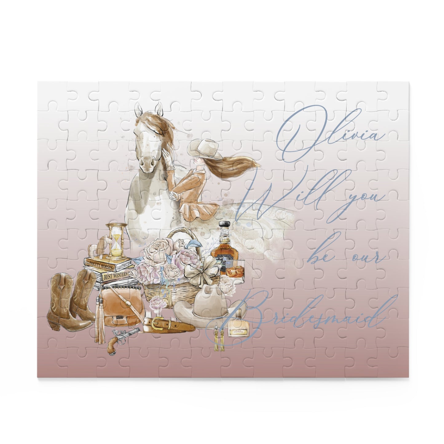 Personalised/Non-Personalised Puzzle, Will You be my Bridesmaid, Flower Girl (120, 252, 500-Piece)