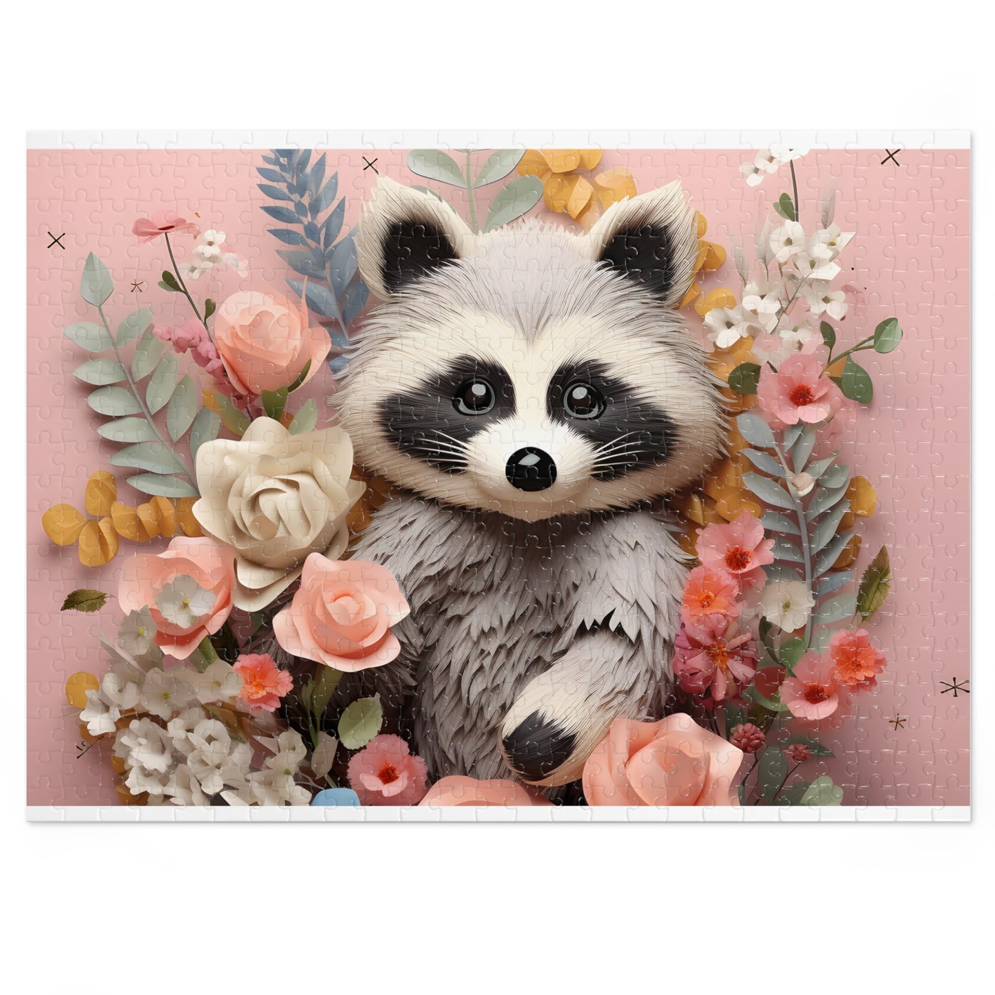 Jigsaw Puzzle, Racoon, Personalised/Non-Personalised (30, 110, 252, 500,1000-Piece)