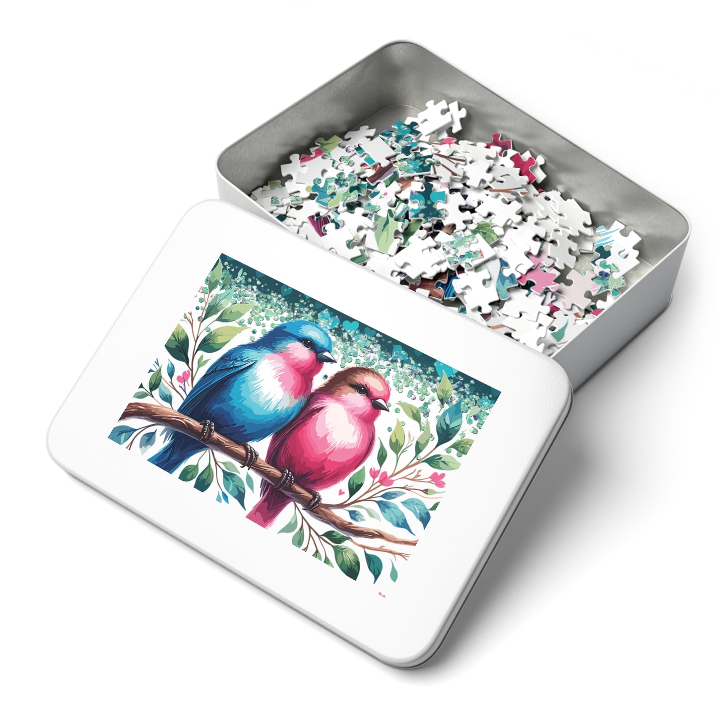 Puzzle, Love Birds, Personalised/Non-Personalised (30, 110, 252, 500,1000-Piece) awd-640