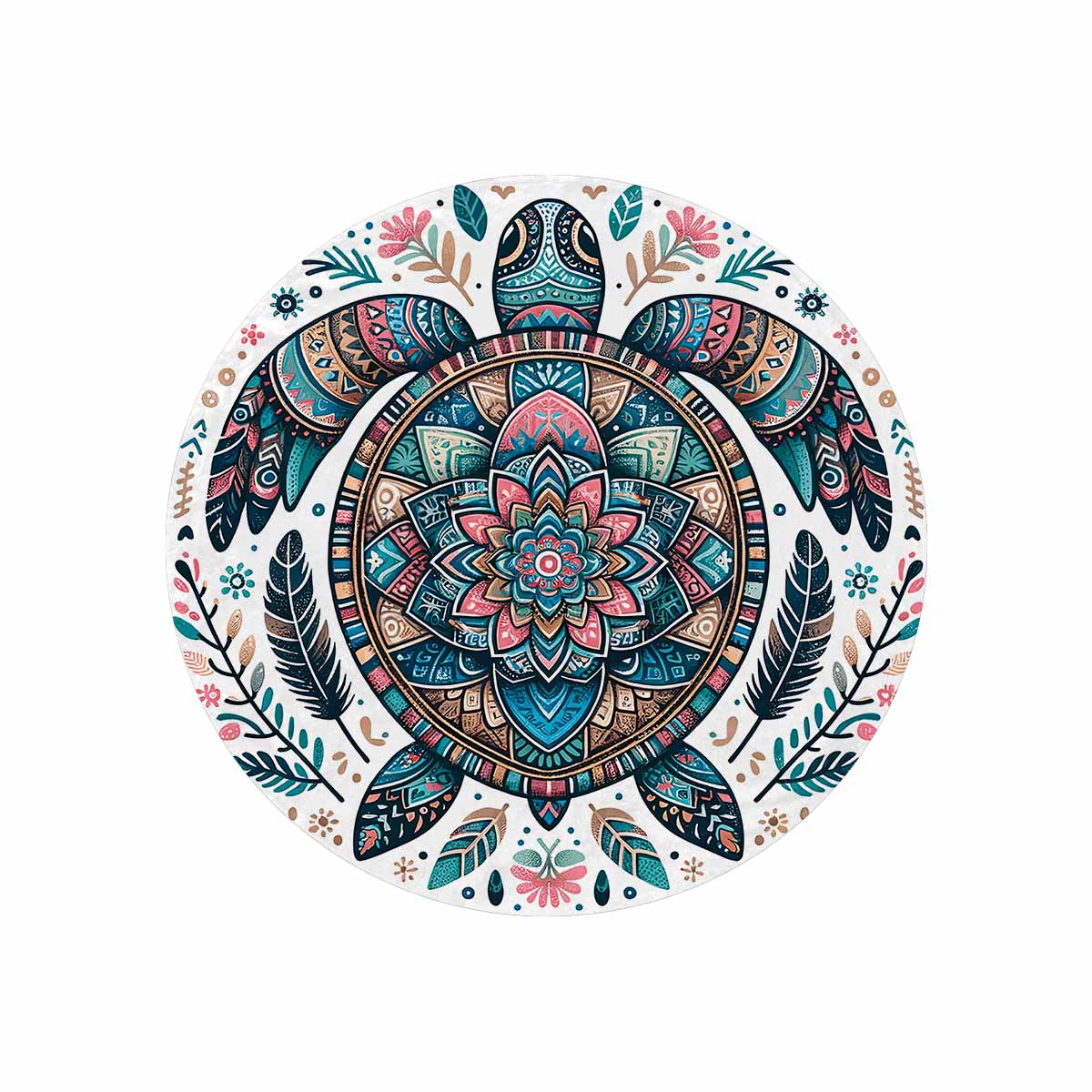 Mandella_Turtle_Awd35150  Circular Micro Fleece Blanket 60"