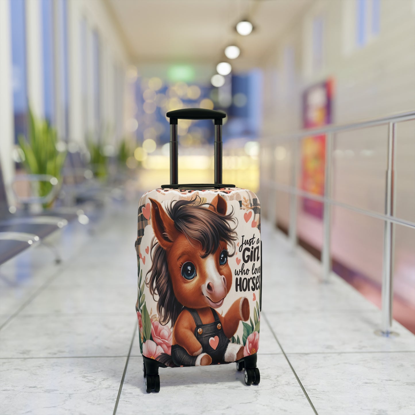 Luggage Cover, Just a Girl who Loves Horses, awd-3095