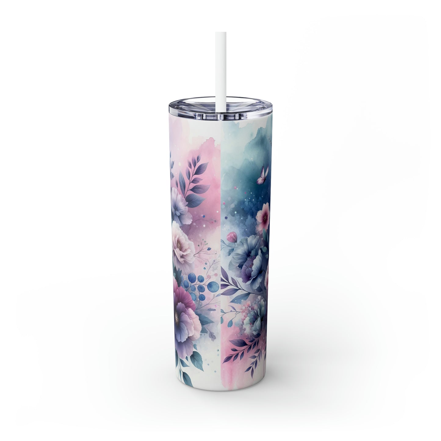 Skinny Tumbler with Straw, 20oz, Unicorn