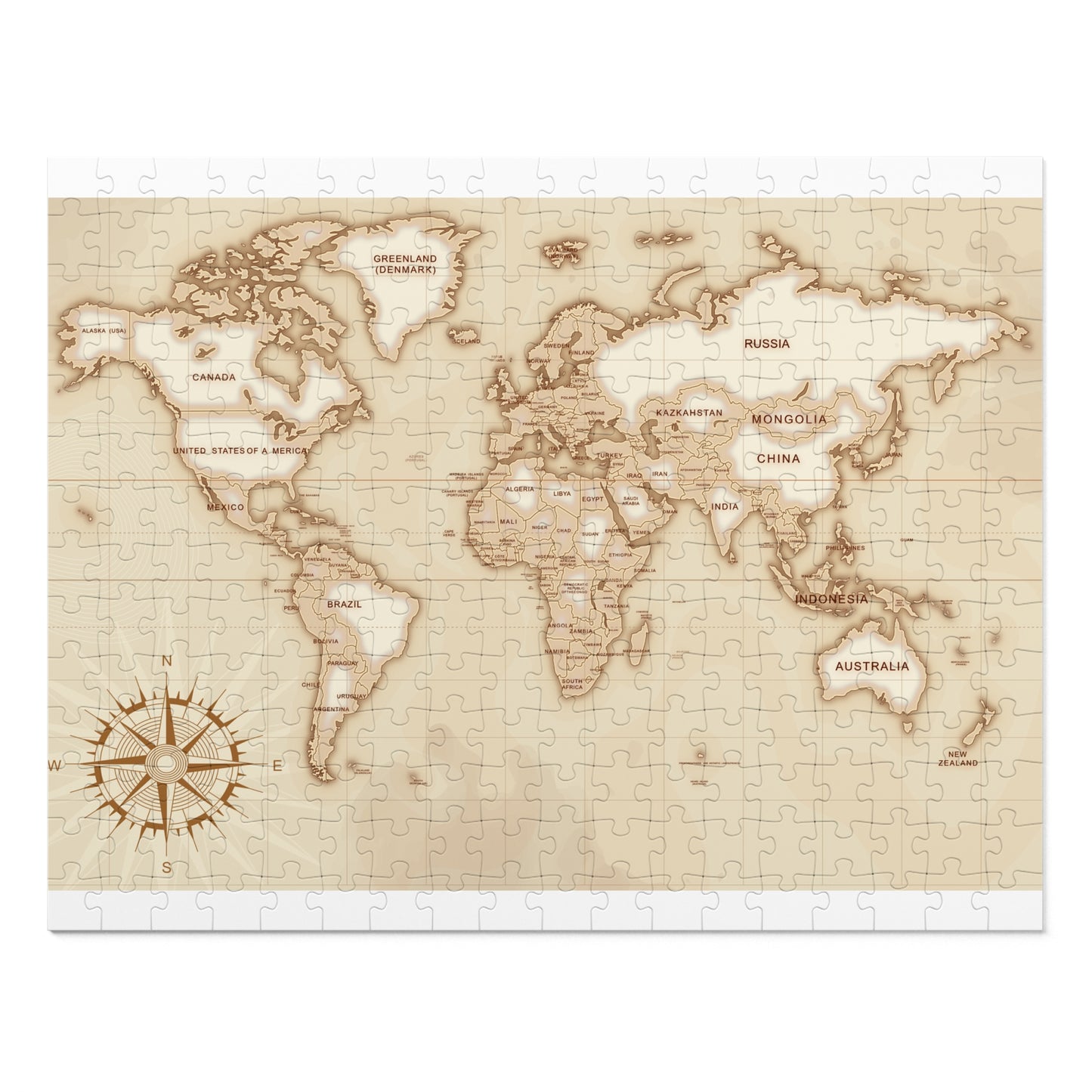 Jigsaw Puzzle, World Map, Personalised/Non-Personalised (30, 110, 252, 500,1000-Piece)