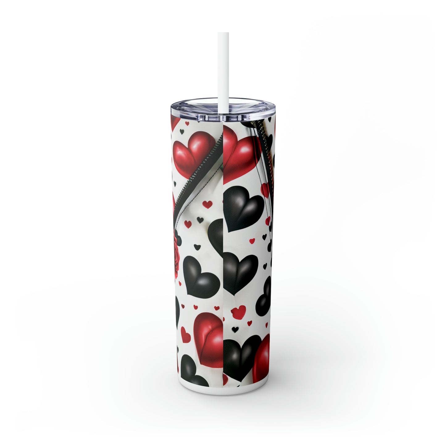 Skinny Tumbler with Straw, 20oz, Dog, Valentines Day, awd-914