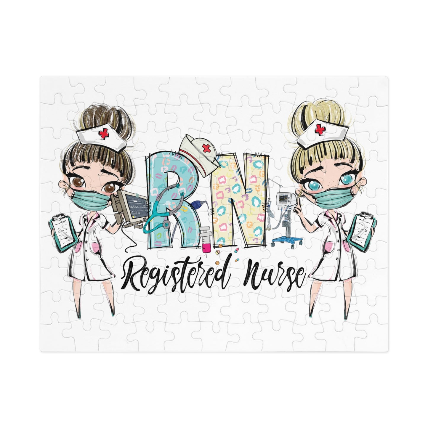 Puzzle, Nurse, RN Nurse, Registered Nurse, Personalised/Non-Personalised (30, 110, 252, 500,1000-Piece) awd-638