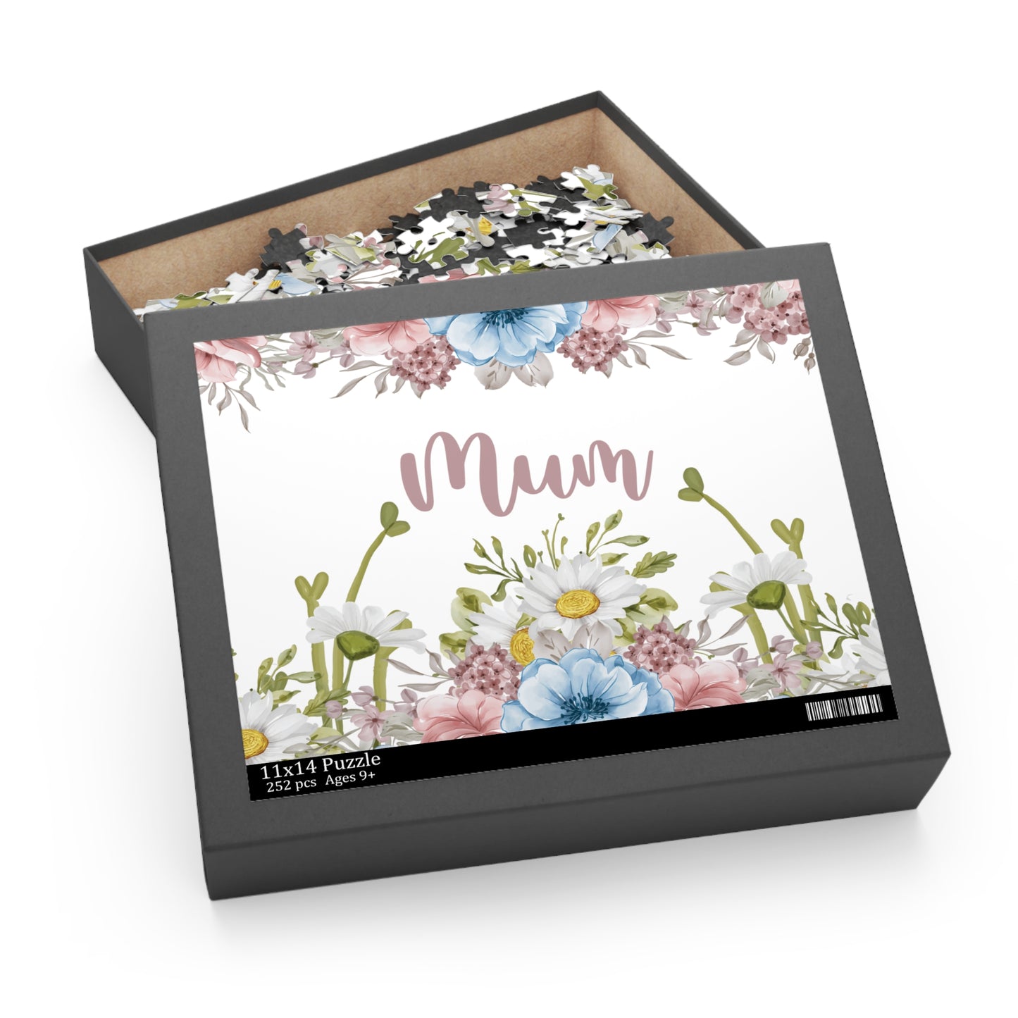 Personalised/Non-Personalised Puzzle, Floral, Mum (120, 252, 500-Piece)