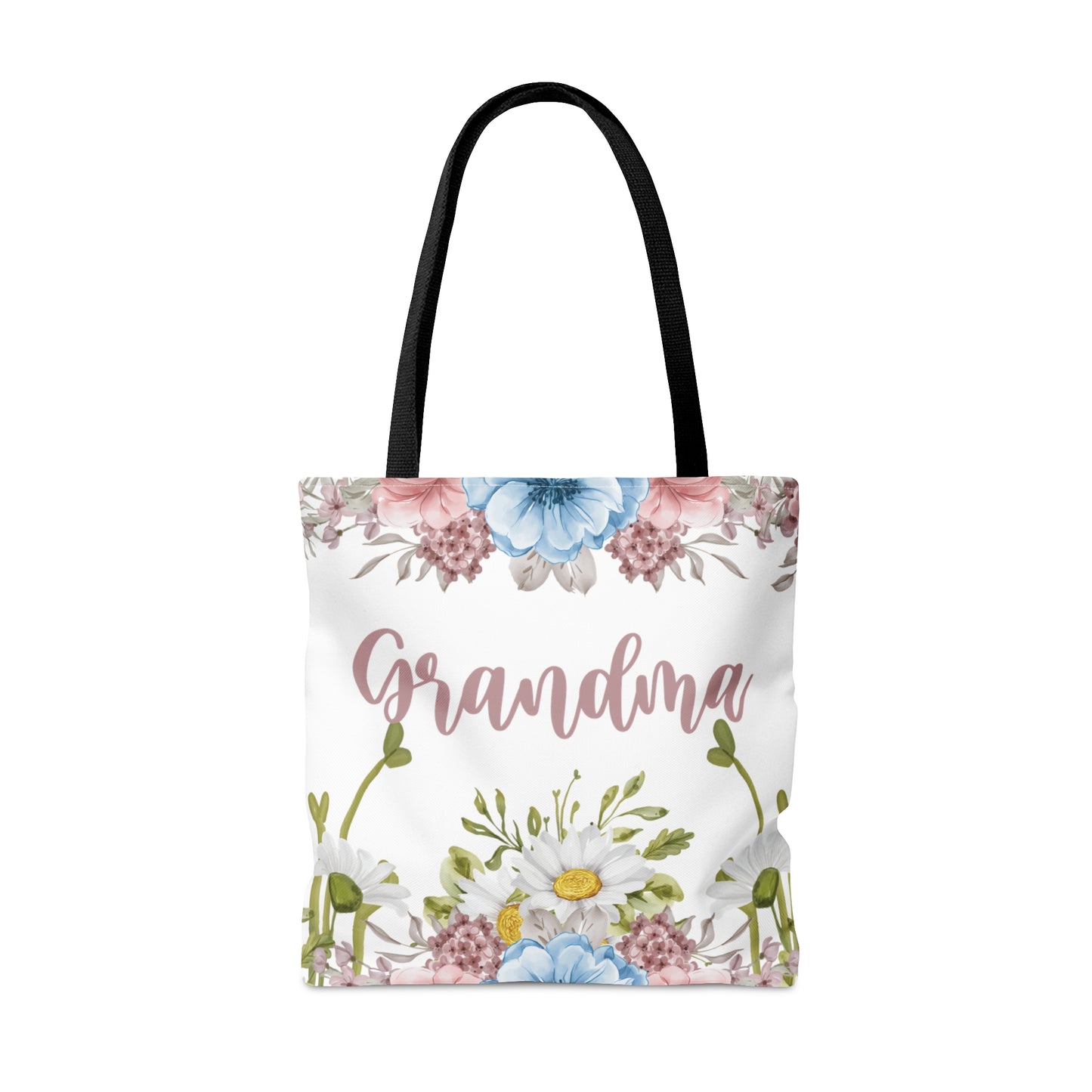 Personalised/Non-Personalised Tote Bag, Floral, Grandma, Tote bag